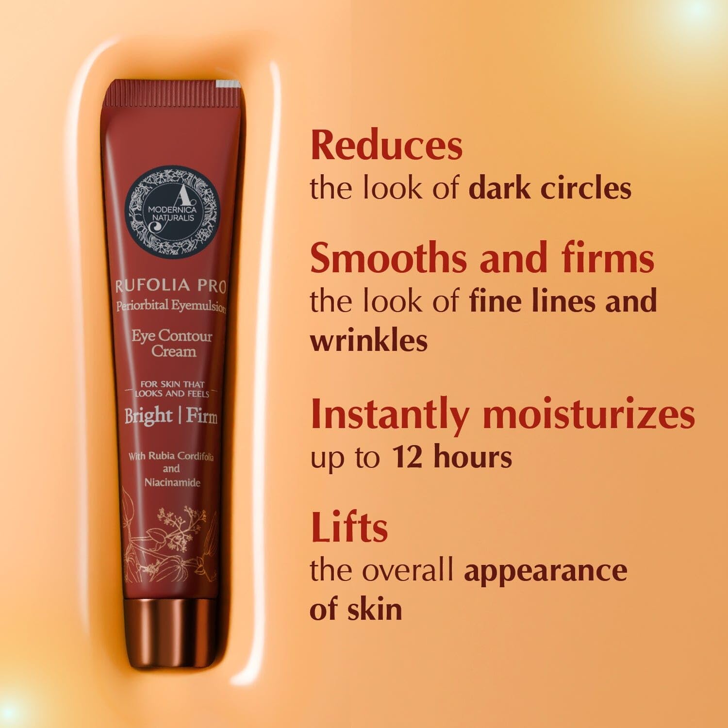 Rufolia Pro Eye Contour Cream by The Ayurveda Experience | Brightens Dark Circles, Firms & Lifts Droopy Eyelids
