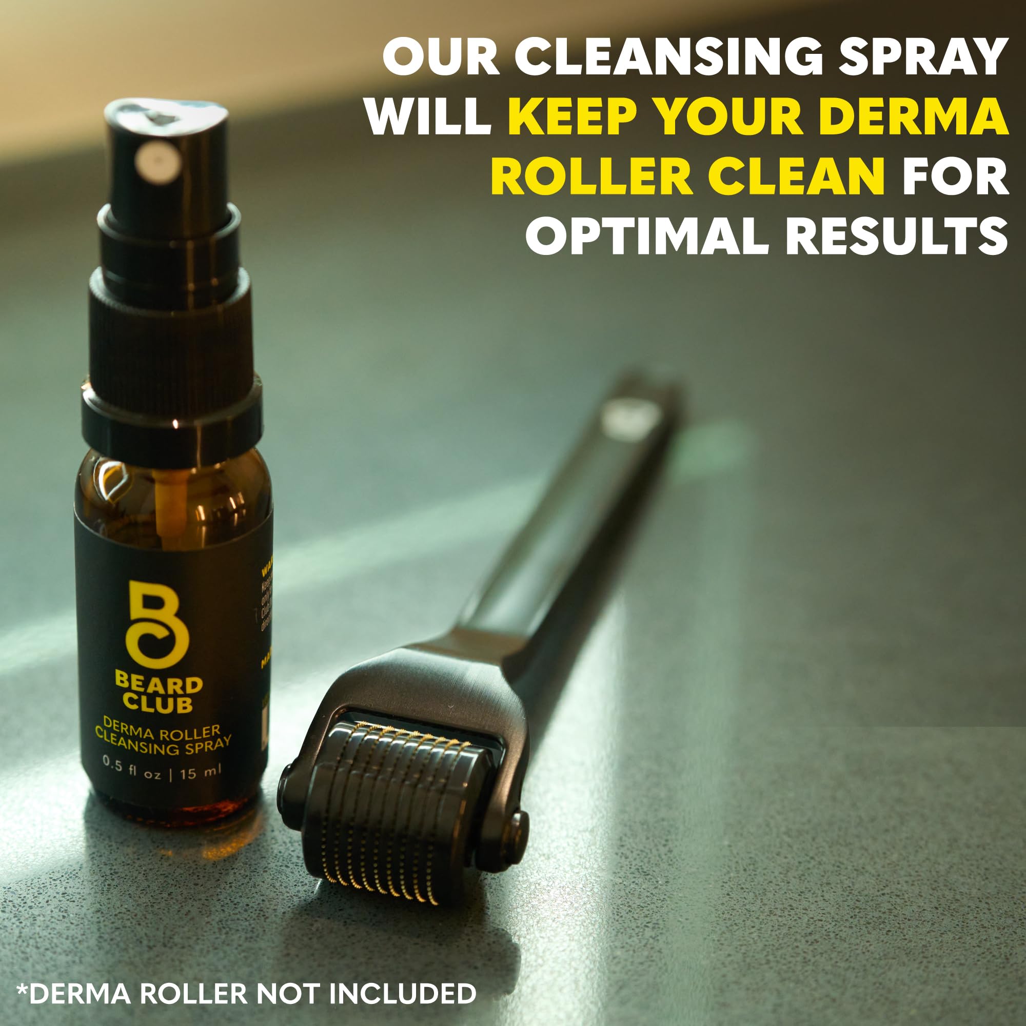 The Beard Club Derma Roller Cleansing Spray – Clean & Prolong Derma Roller Life (0.5oz)