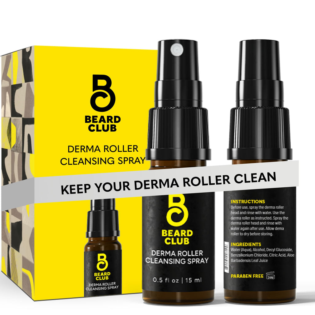 The Beard Club Derma Roller Cleansing Spray – Clean & Prolong Derma Roller Life (0.5oz)