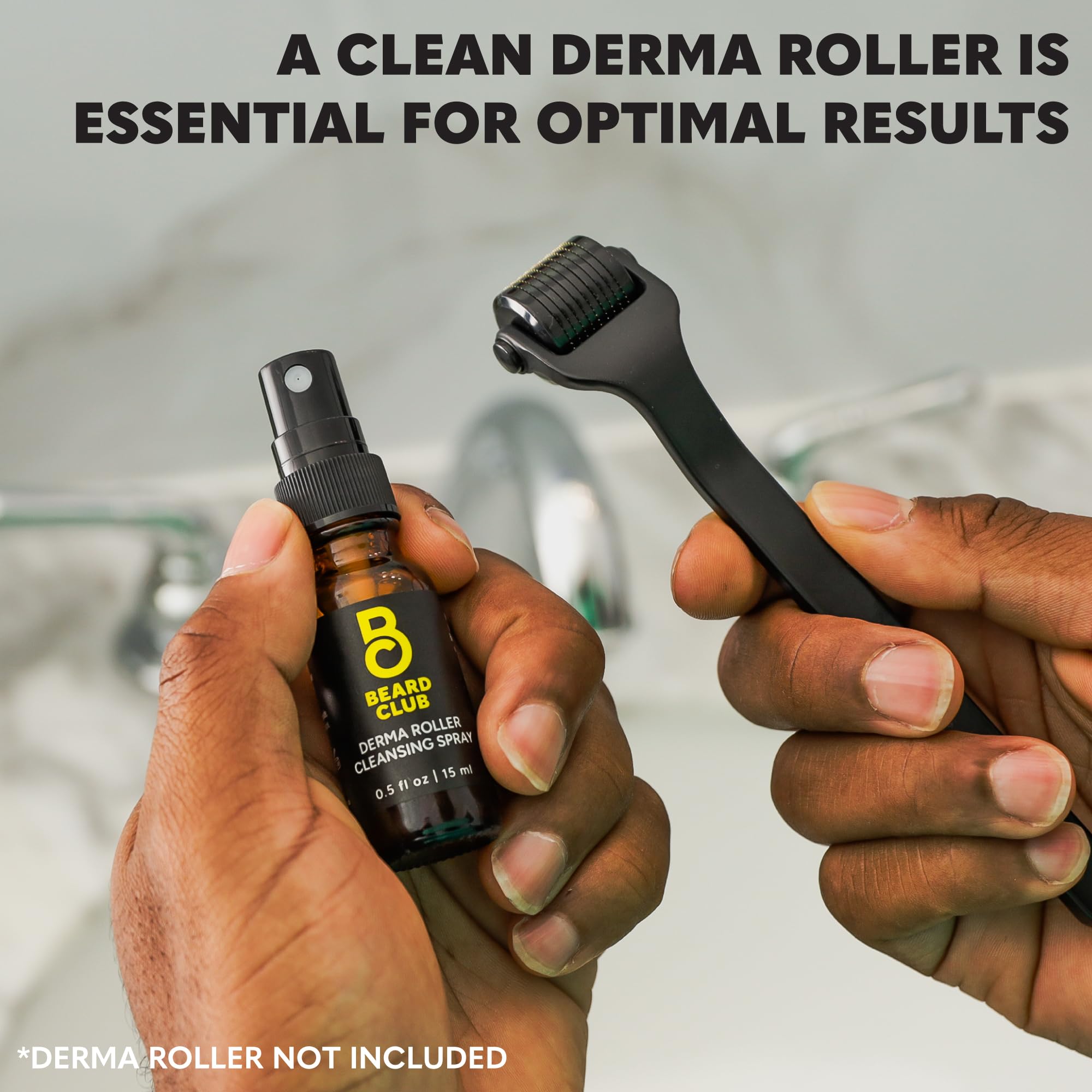 The Beard Club Derma Roller Cleansing Spray – Clean & Prolong Derma Roller Life (0.5oz)