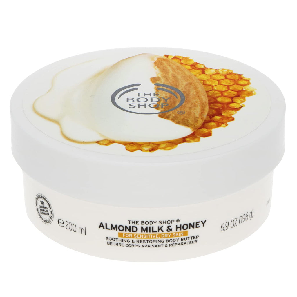 The Body Shop Almond Milk & Honey Soothing and Restoring Body Butter 200ml – Deep Moisture