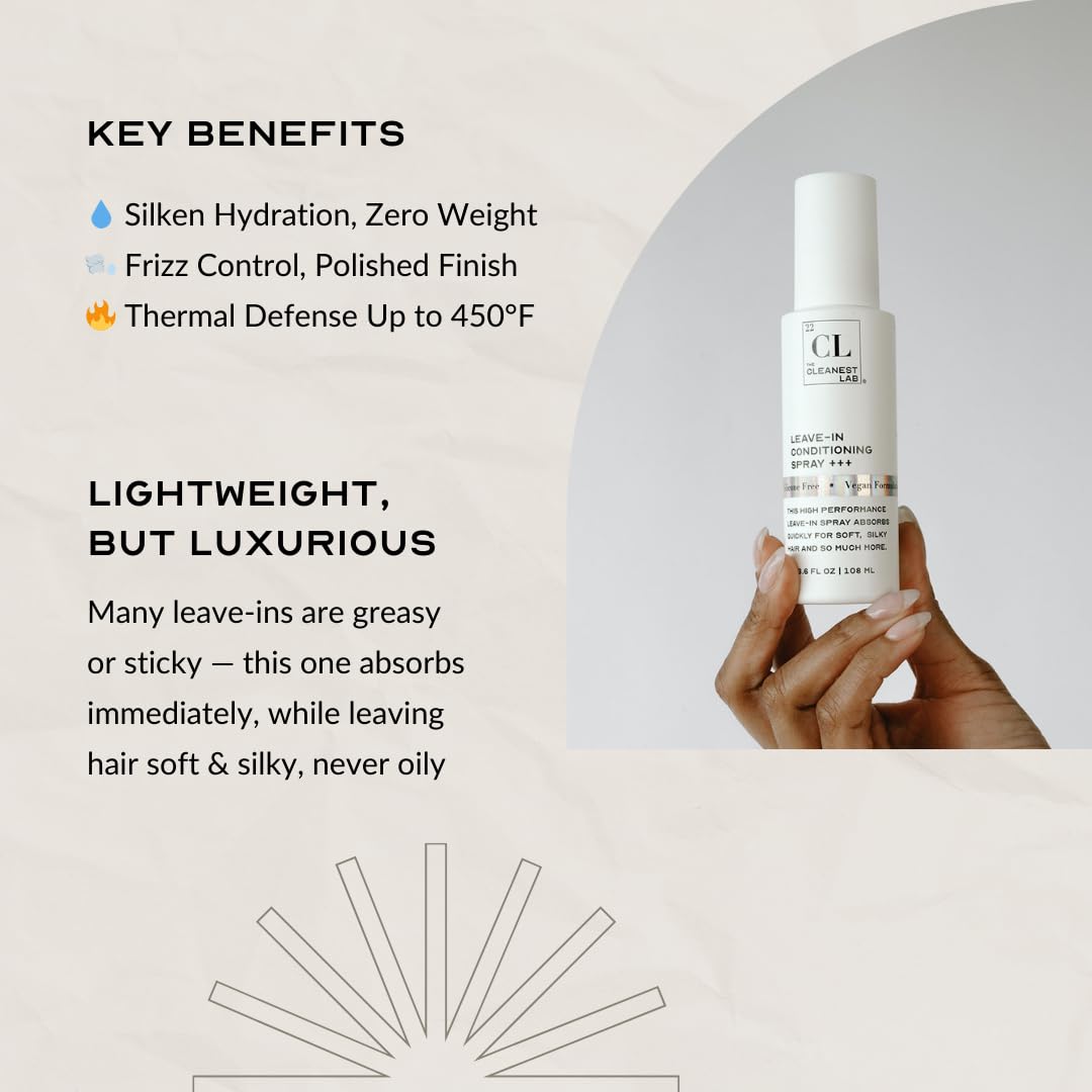 The Cleanest Lab Leave-In Conditioner Mist – Lightweight Hydration & Frizz Control