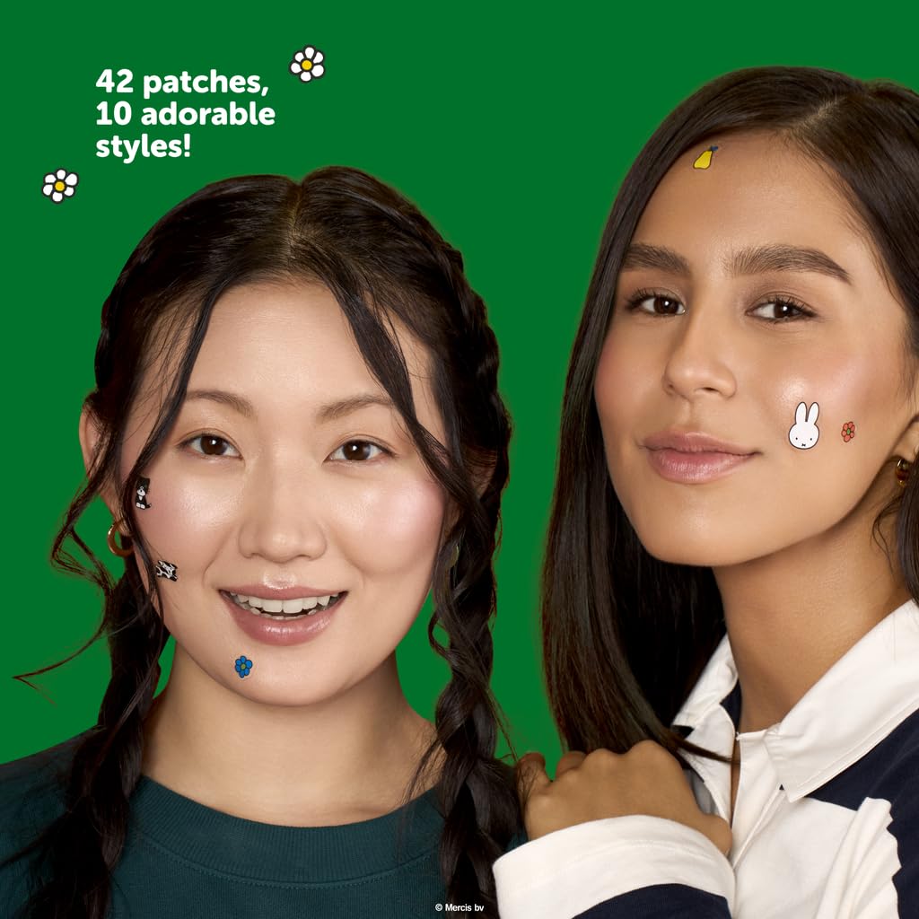 The Crème Shop Miffy Clear Day Patches – Tea Tree & Witch Hazel Hydrocolloid Spot Patches (2 Pack)