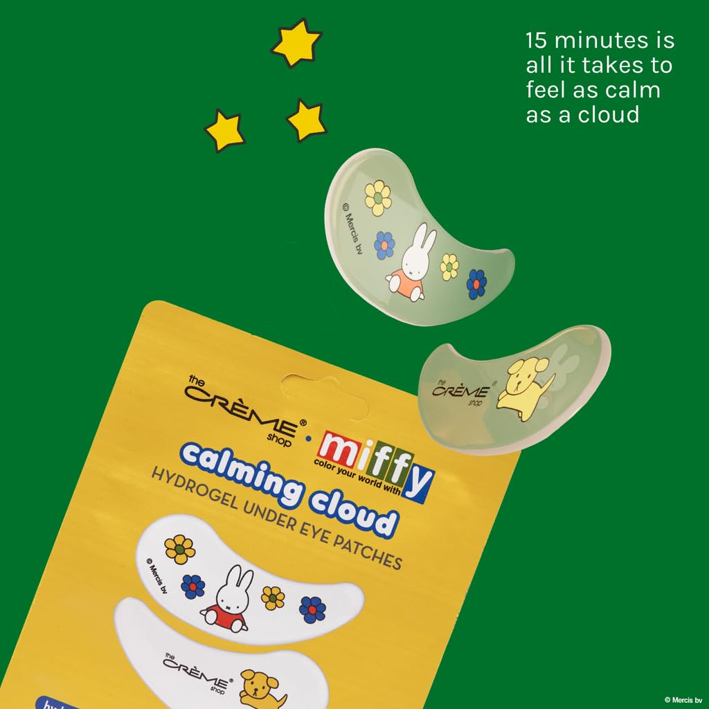 The Crème Shop x Miffy Calming Cloud Hydrogel Under Eye Patches – Pack of 5 for Dark Circles & Puffy Eyes