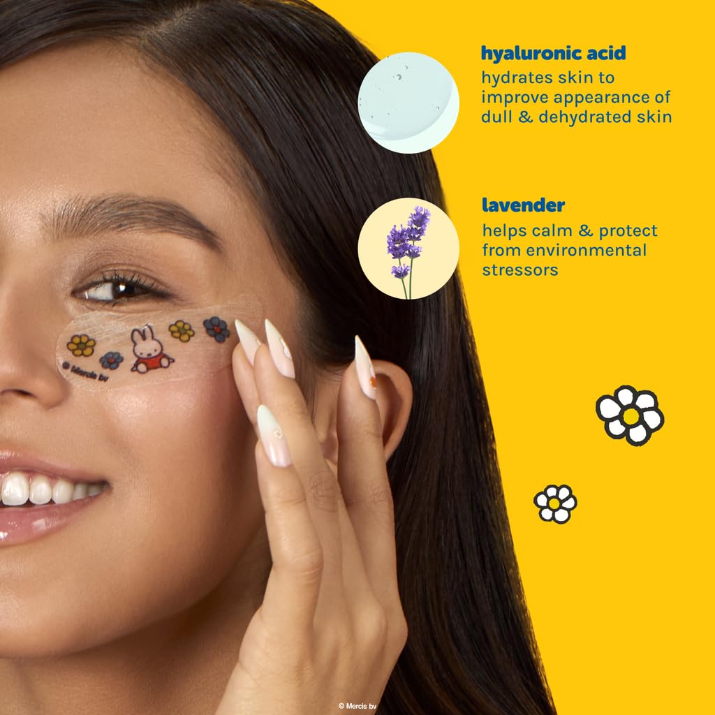 The Crème Shop x Miffy Calming Cloud Hydrogel Under Eye Patches – Pack of 5 for Dark Circles & Puffy Eyes