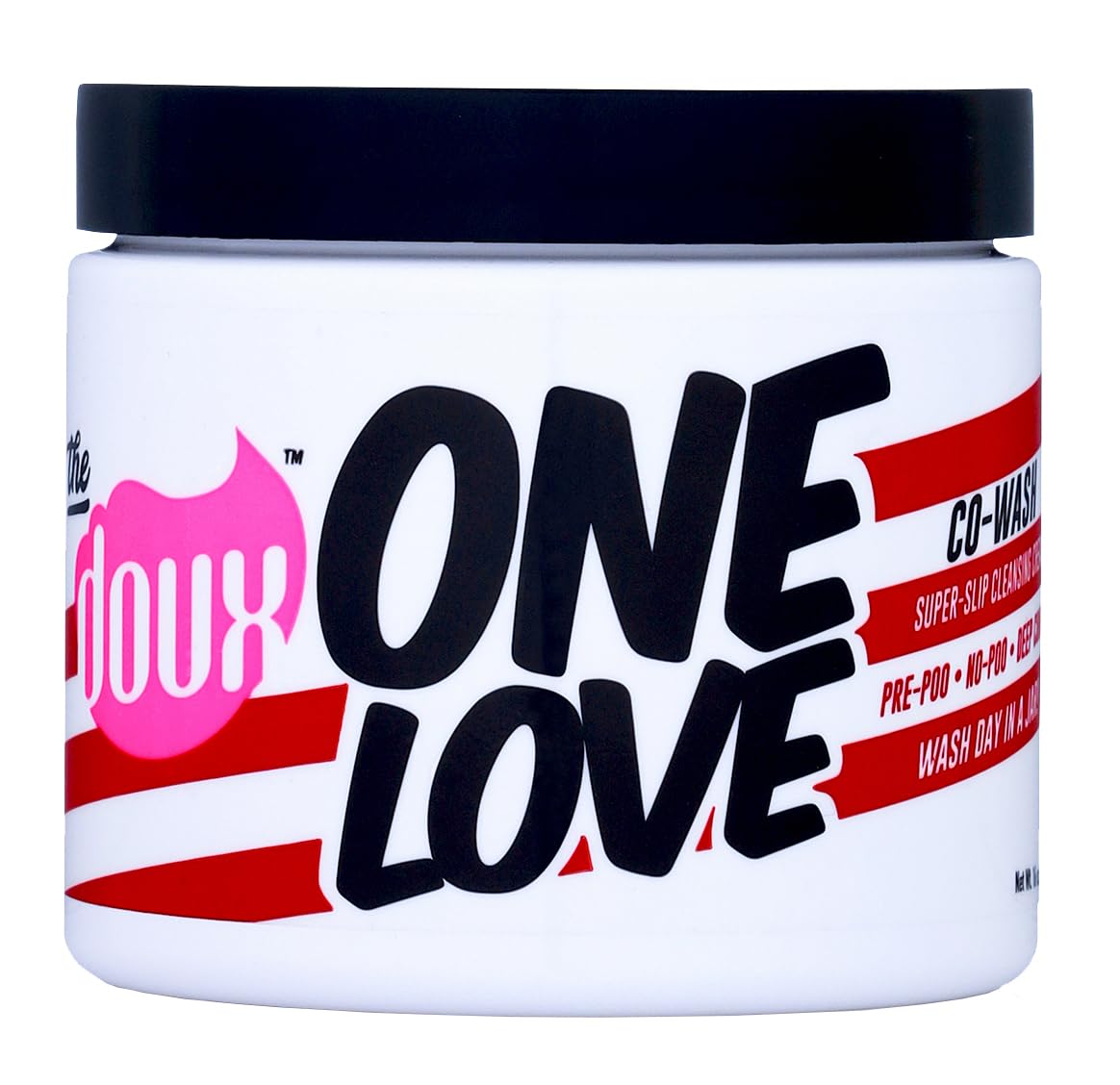The Doux One Love Co-Wash 16.0 Oz – Gentle Detangling Cream Cleanser for All Hair Types (Red)