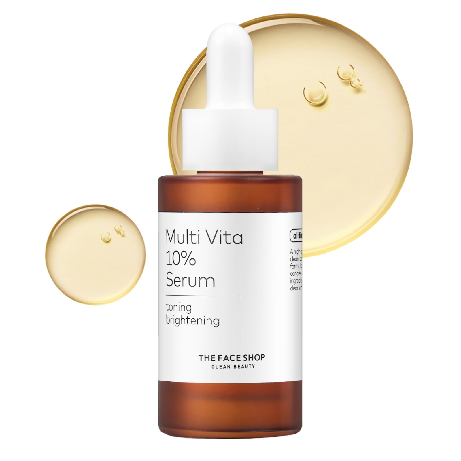 The Face Shop Alltimate Multivita 10% Serum | Brightening & Hydrating Vitamin C Serum