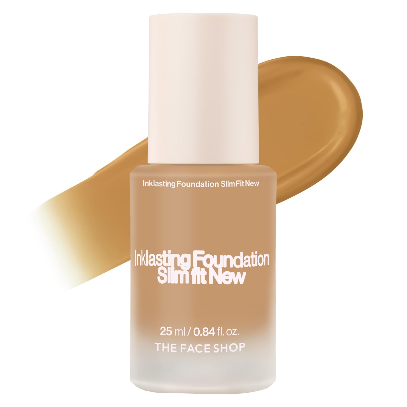 The Face Shop Ink Lasting Foundation – Full Coverage, 72-Hour Semi-Matte, Bakuchiol, N310 Almond, 0.84 Fl Oz