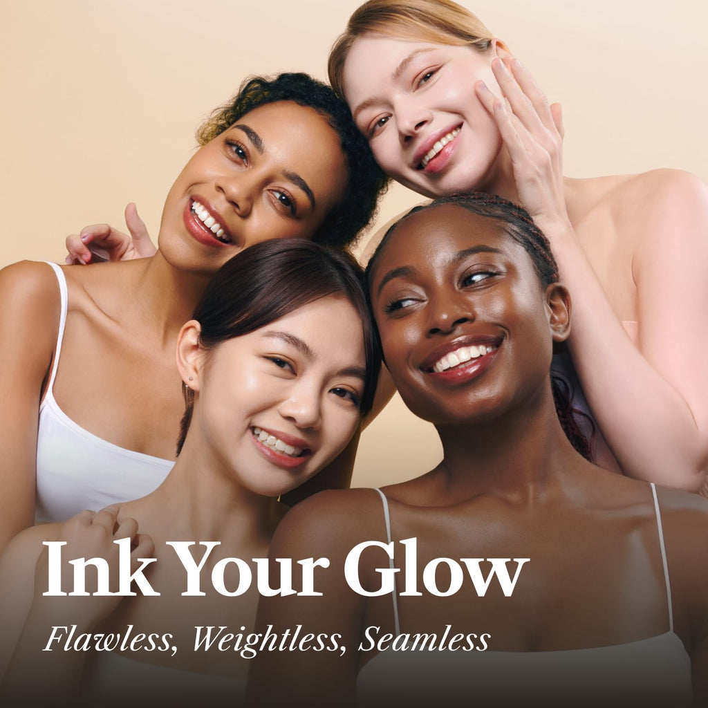 The Face Shop Ink Lasting Foundation – Full Coverage, 72-Hour Semi-Matte, Bakuchiol, N310 Almond, 0.84 Fl Oz