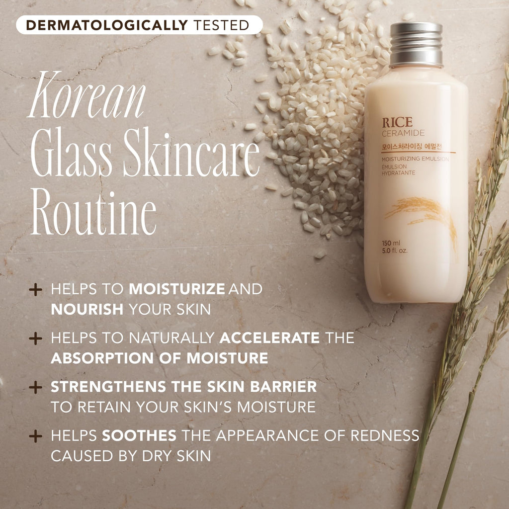 The Face Shop Rice Ceramide Moisturizing Skincare Set – Toner & Emulsion
