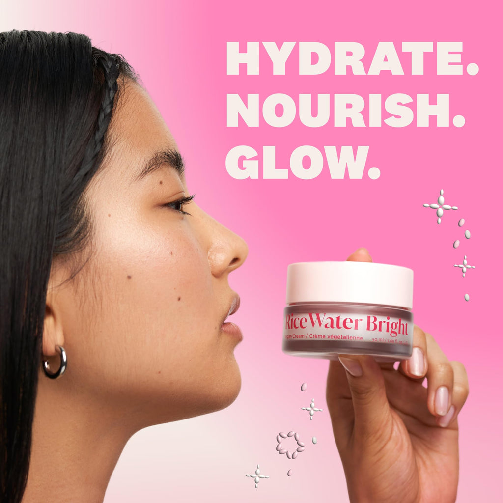 The Face Shop Rice Water Bright Vegan Cream – Instant Moisturization, Quick-Absorbing Formula