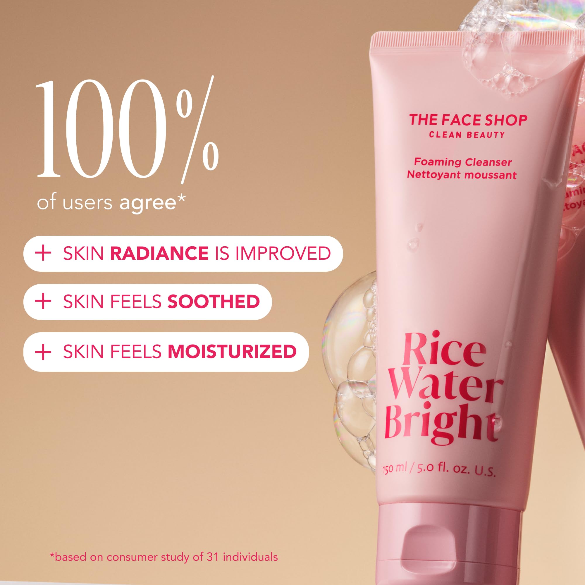 The Face Shop Rice Water Bright Travel Kit – TSA-Approved Korean Skincare Set (Ceramide, Vegan)