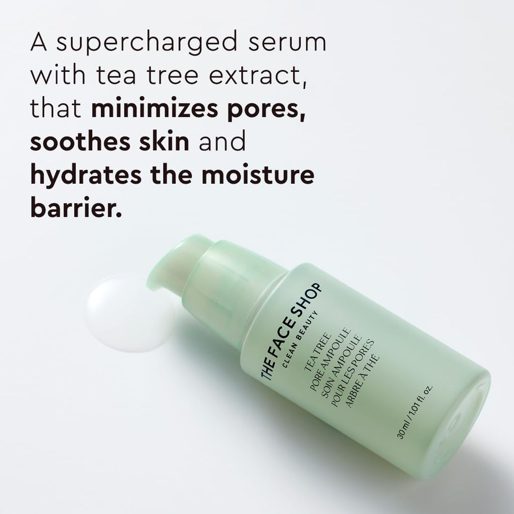 The Face Shop Tea Tree Pore Ampoule – Soothes & Hydrates, Refines Pores