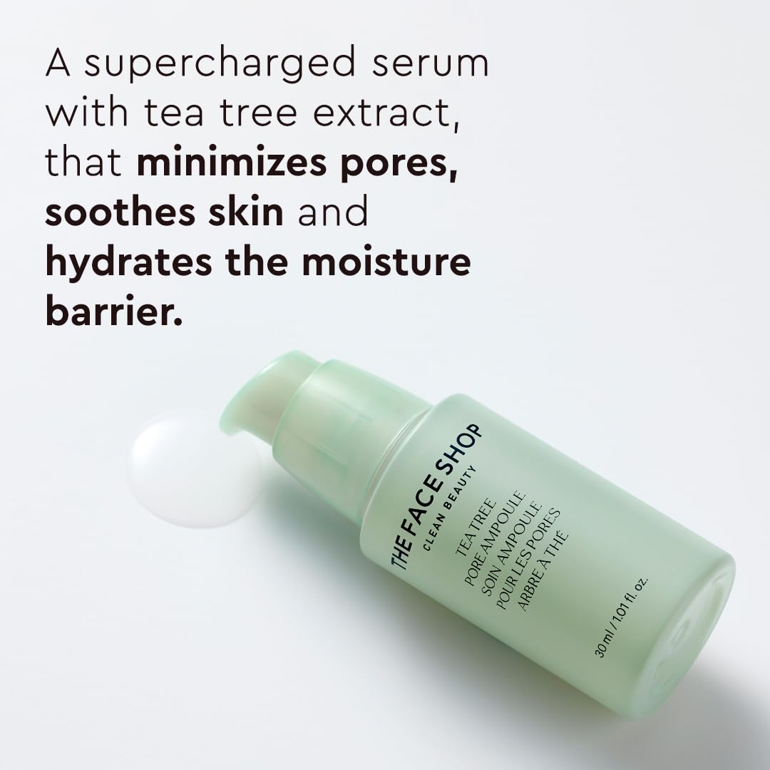 The Face Shop Tea Tree Pore Ampoule – Soothes & Hydrates, Refines Pores