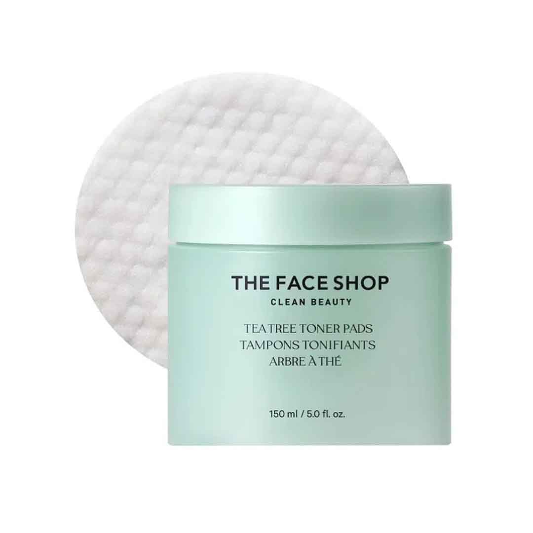The Face Shop Tea Tree Toner Pads – Exfoliating Dual-Sided Pads for Pores & Even Tone