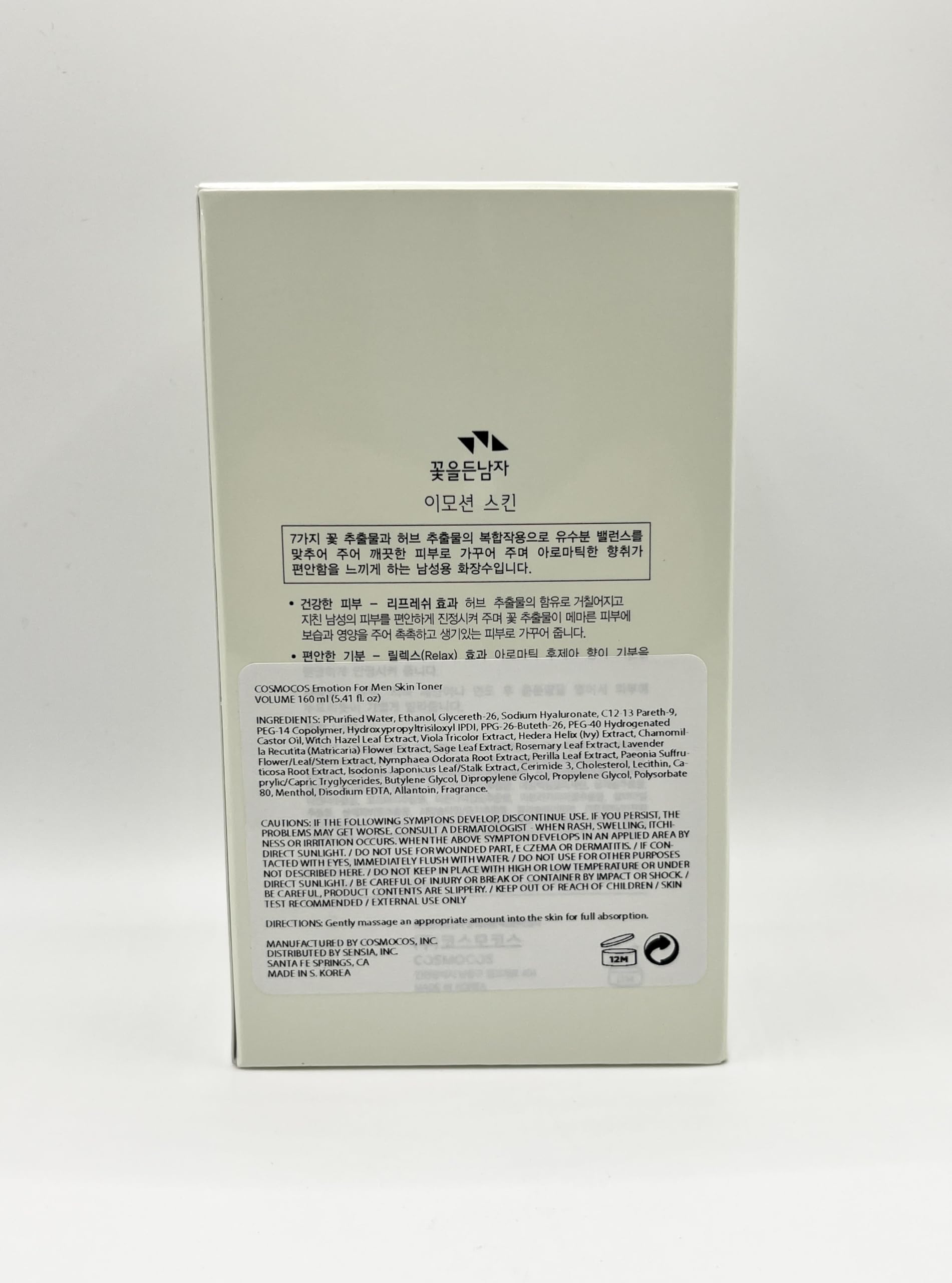 THE FLOWER MEN Somang Emotion For Men After Shave Toner 160ml – Skin Toner with 7 Flower & Natural Herb Extracts