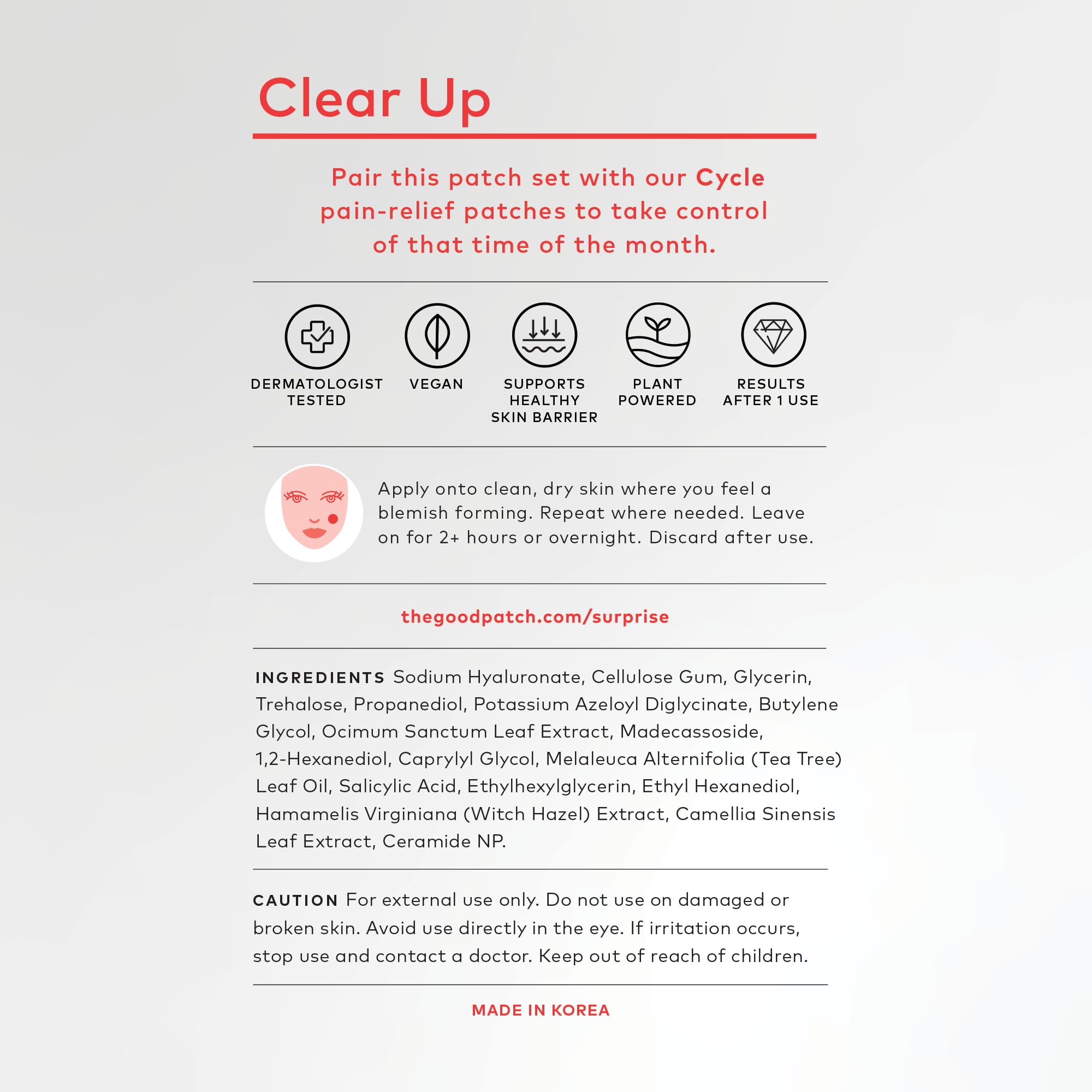 The Good Patch Clear Up Microdart Patches — 32 Patches for Targeted Blemish Care
