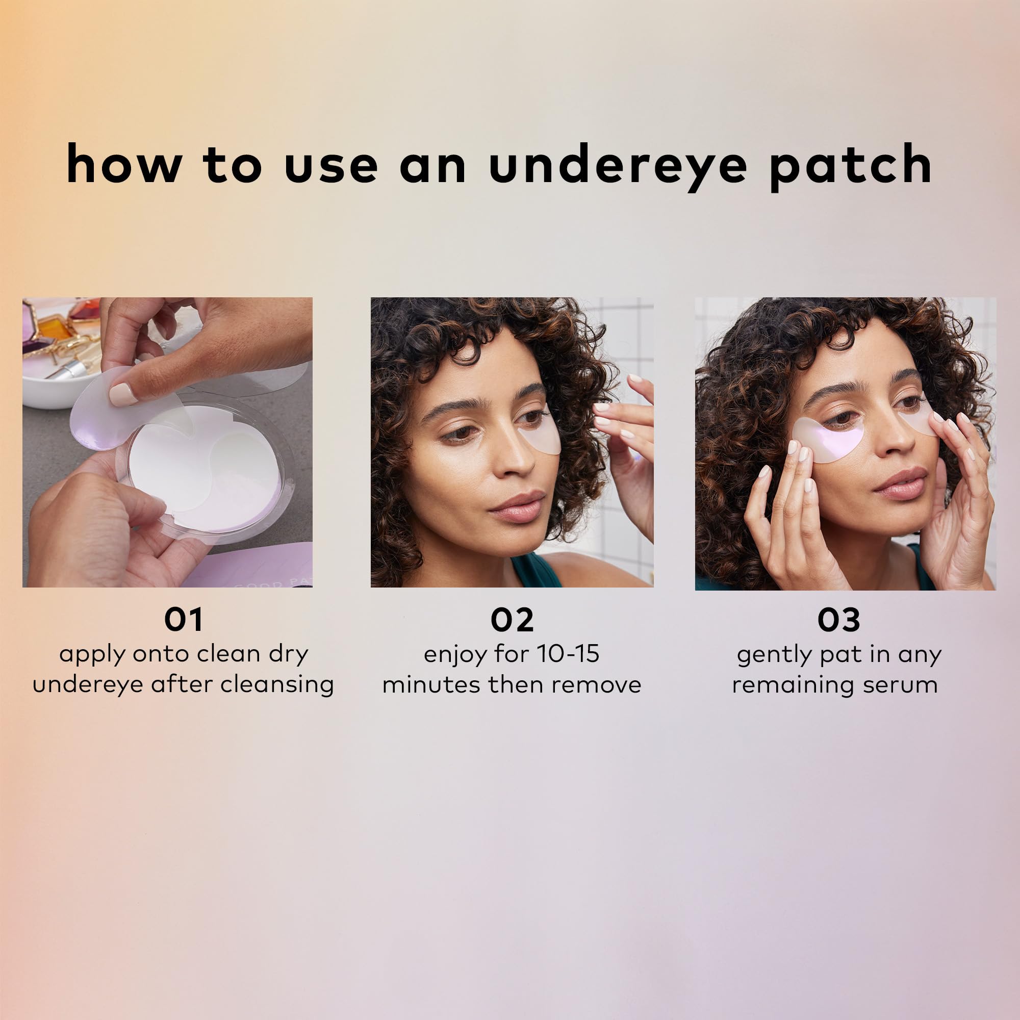 The Good Patch Brighten Up Hydrogel Under Eye Patches with Niacinamide, Vitamin K & Pine Leaf Extract (12 Patch Sets)