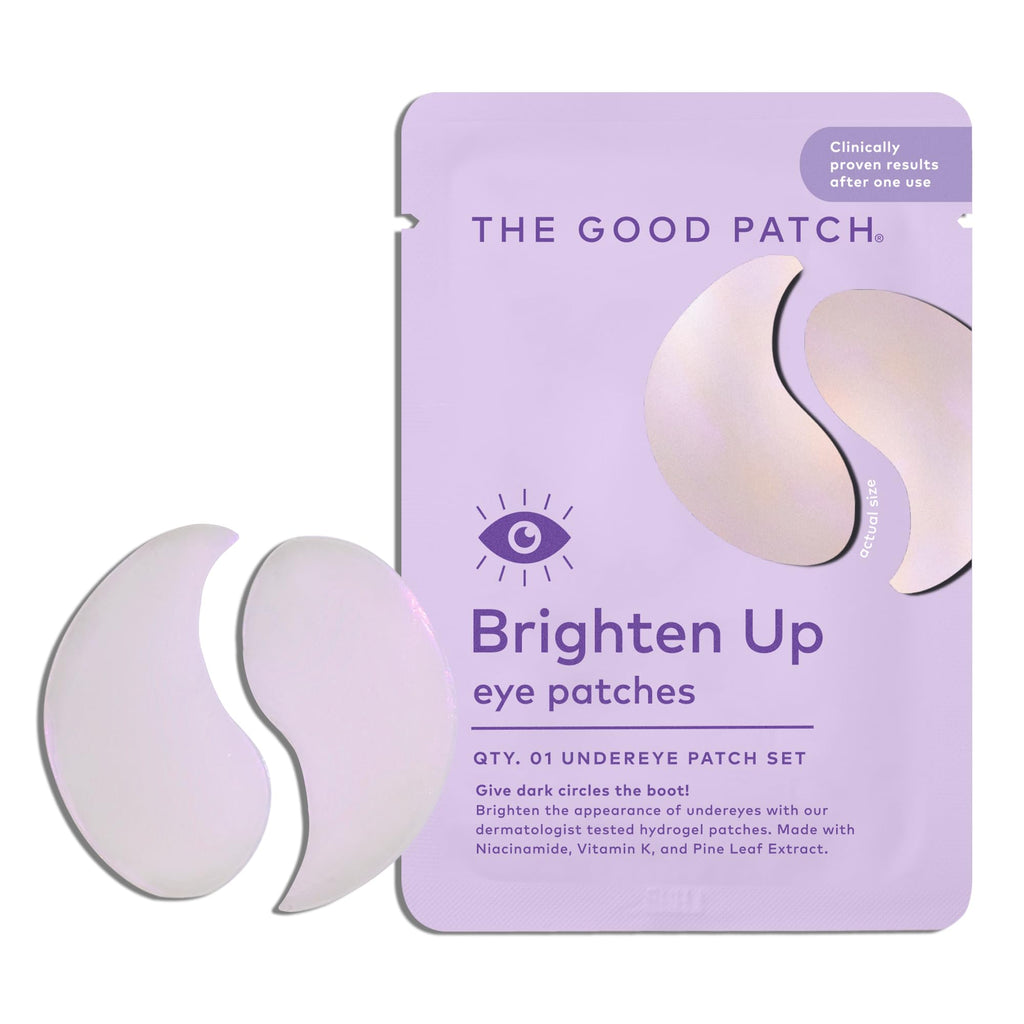 The Good Patch Brighten Up Hydrogel Under Eye Patches with Niacinamide, Vitamin K & Pine Leaf Extract (12 Patch Sets)