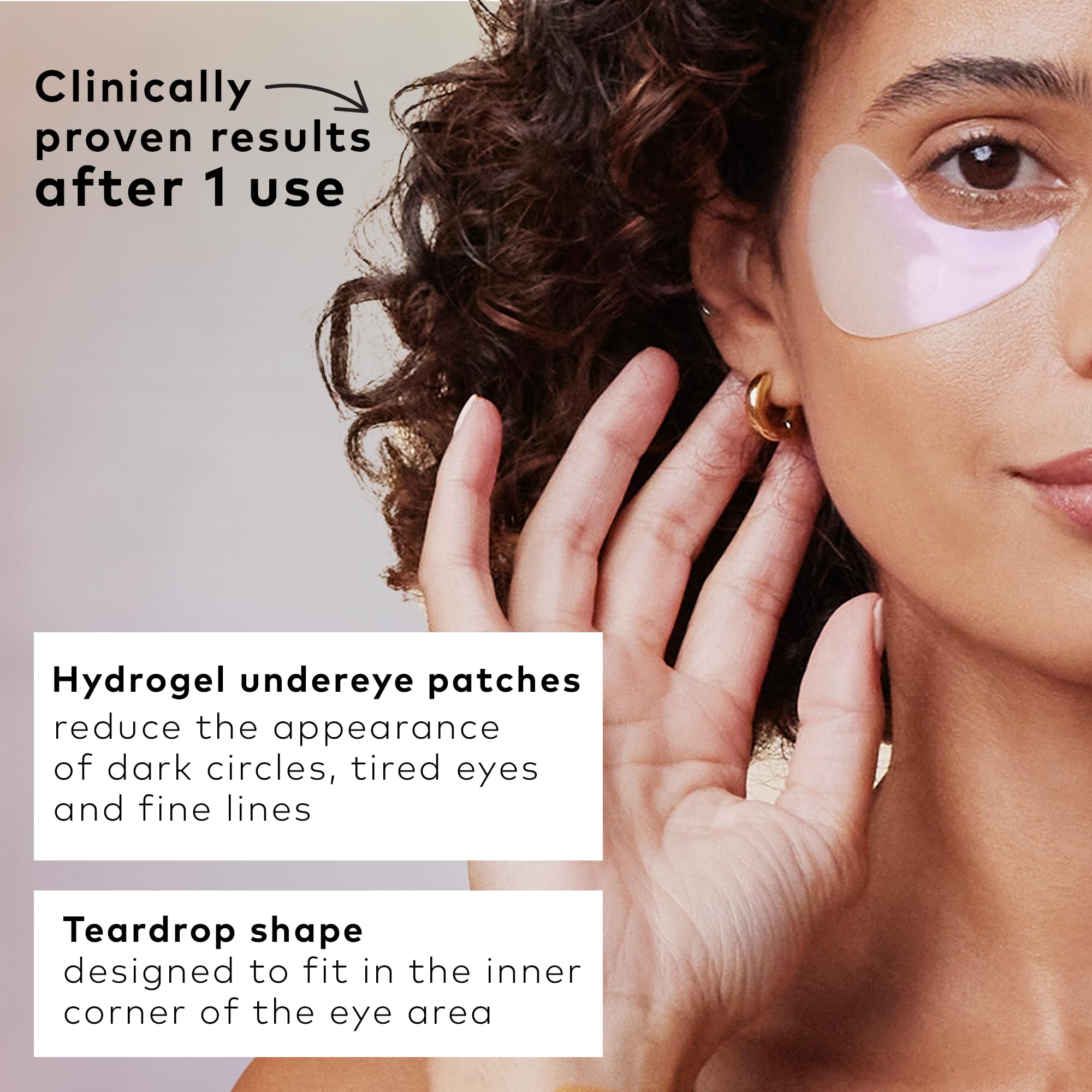 The Good Patch Brighten Up Hydrogel Under Eye Patches with Niacinamide, Vitamin K & Pine Leaf Extract (12 Patch Sets)