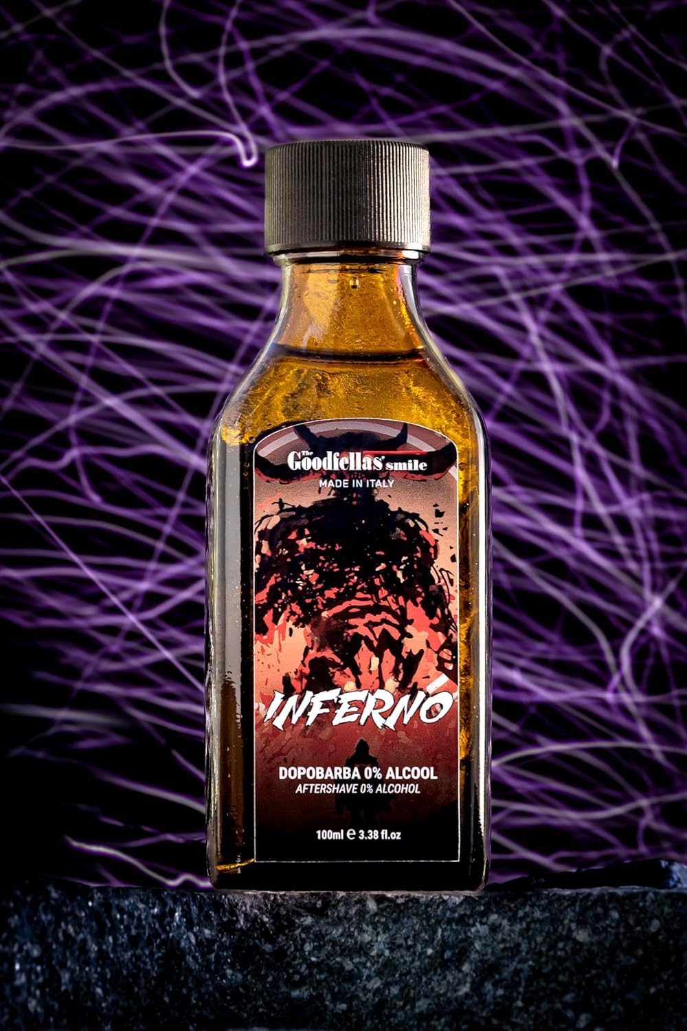 The Goodfellas' smile Inferno Alcohol-Free Aftershave Splash – Made in Italy, 100 ml (Pack of 2)