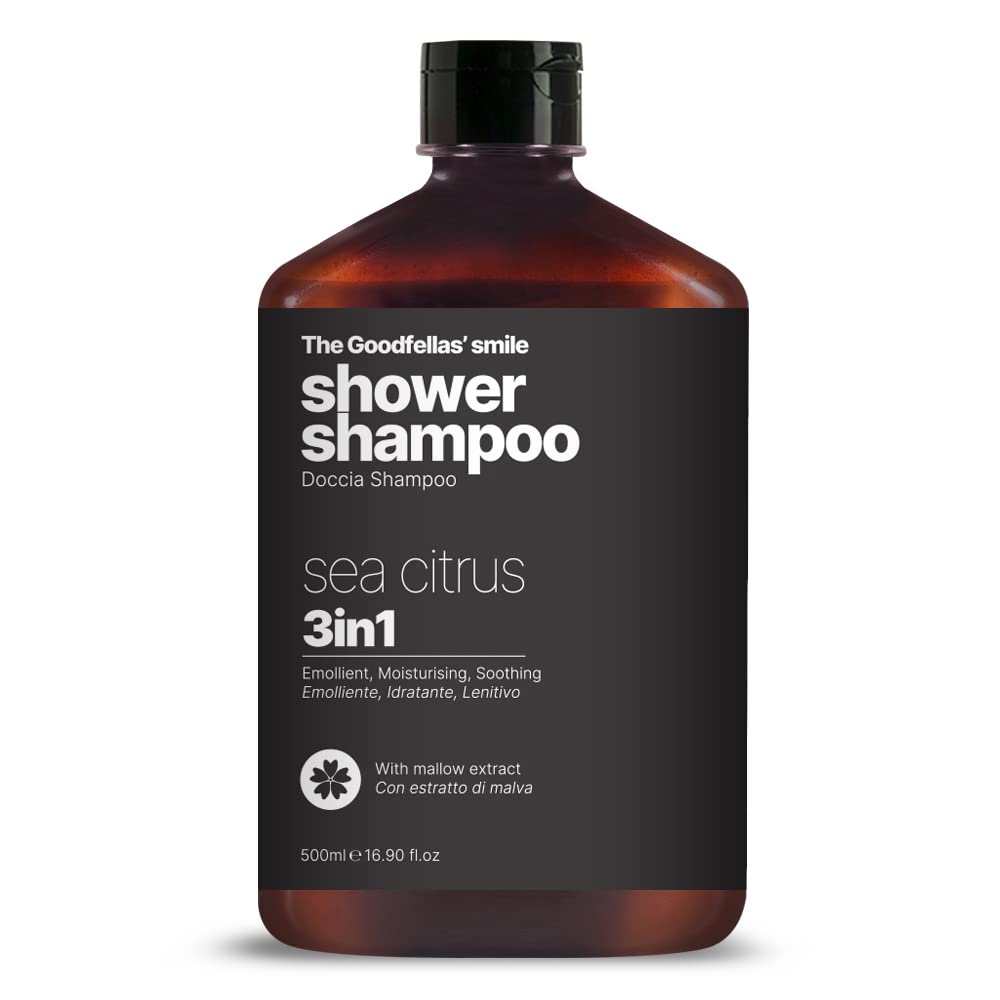 The Goodfellas' Smile Sea Citrus Shower Shampoo 500ml – 2-in-1 Hair & Body Wash, Vegan & Sulfate-Free