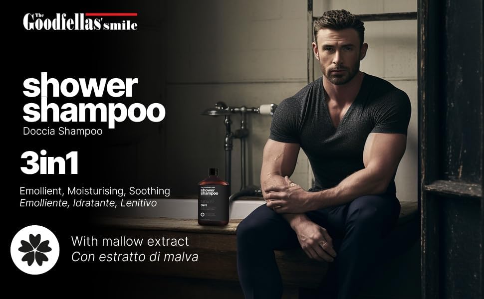The Goodfellas' smile Tallow N.1 3-in-1 Shower Shampoo for Men | Body Wash, Shampoo & Conditioner | Bold Masculine Scent | Made in Italy