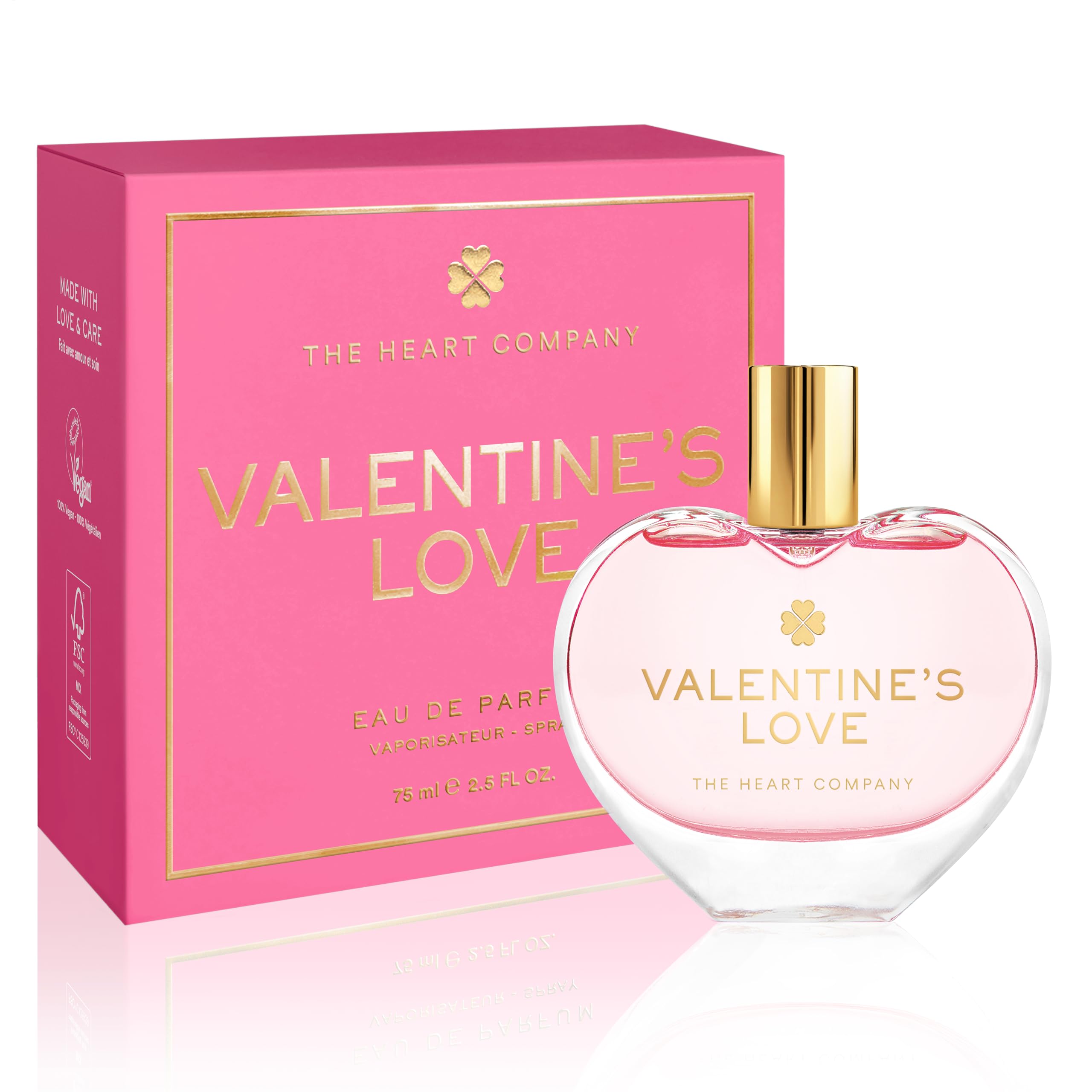 Valentine's Love Perfume for Women | The Heart Company | 75ml Vegan Heart-Shaped EDP