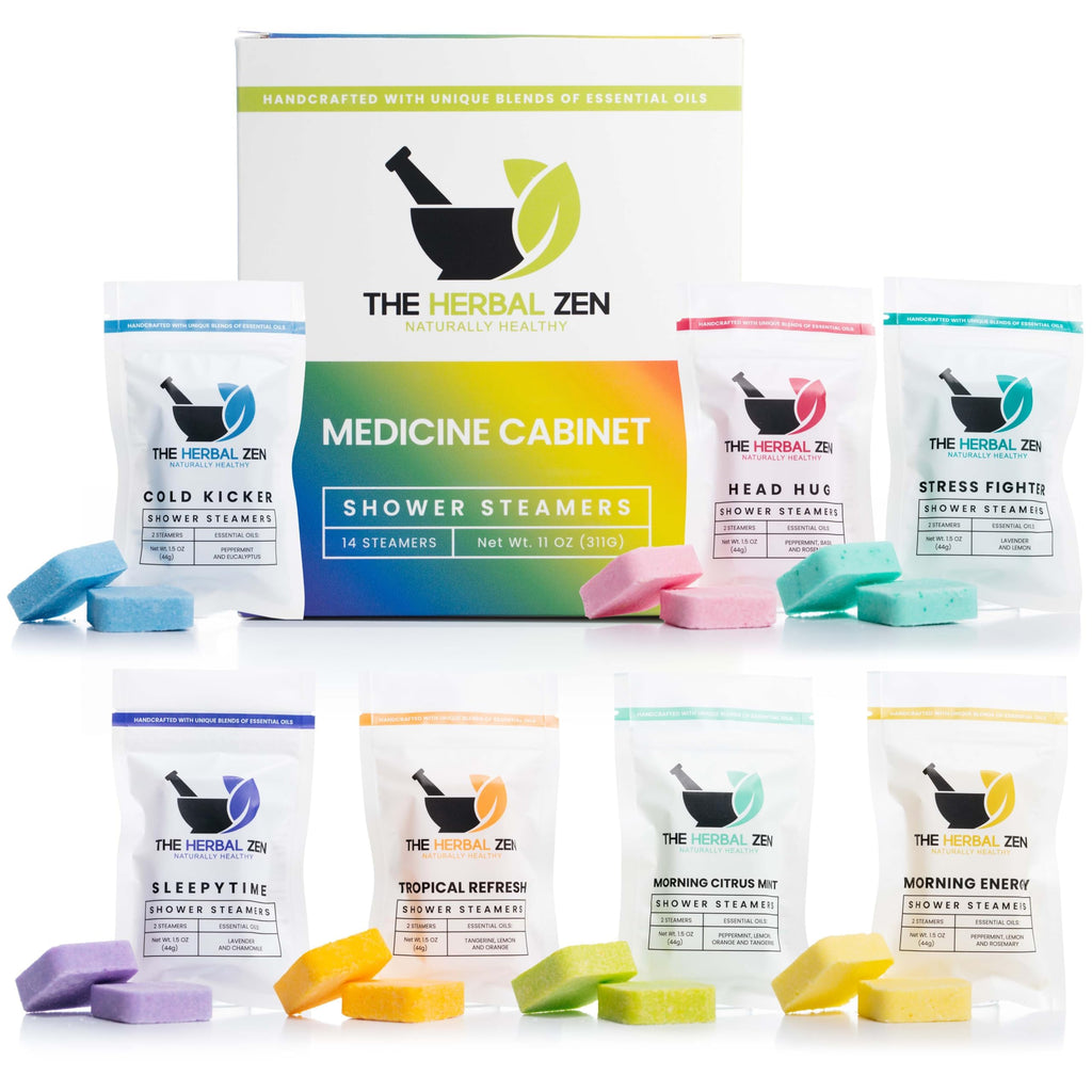 The Herbal Zen Shower Steamers Variety Pack – Aromatherapy Tablets, USA Made, 14-Count Gift for Her & Him