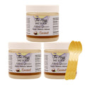 The Keys Salt Scrub - Sea Salt Exfoliator with Coconut Oil & Wooden Spoon (3.4 oz x3)