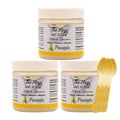 The Keys Salt Scrub – Sea Salt Exfoliating Body Scrub with Wooden Spoon, Pineapple (3.4 oz x 3)