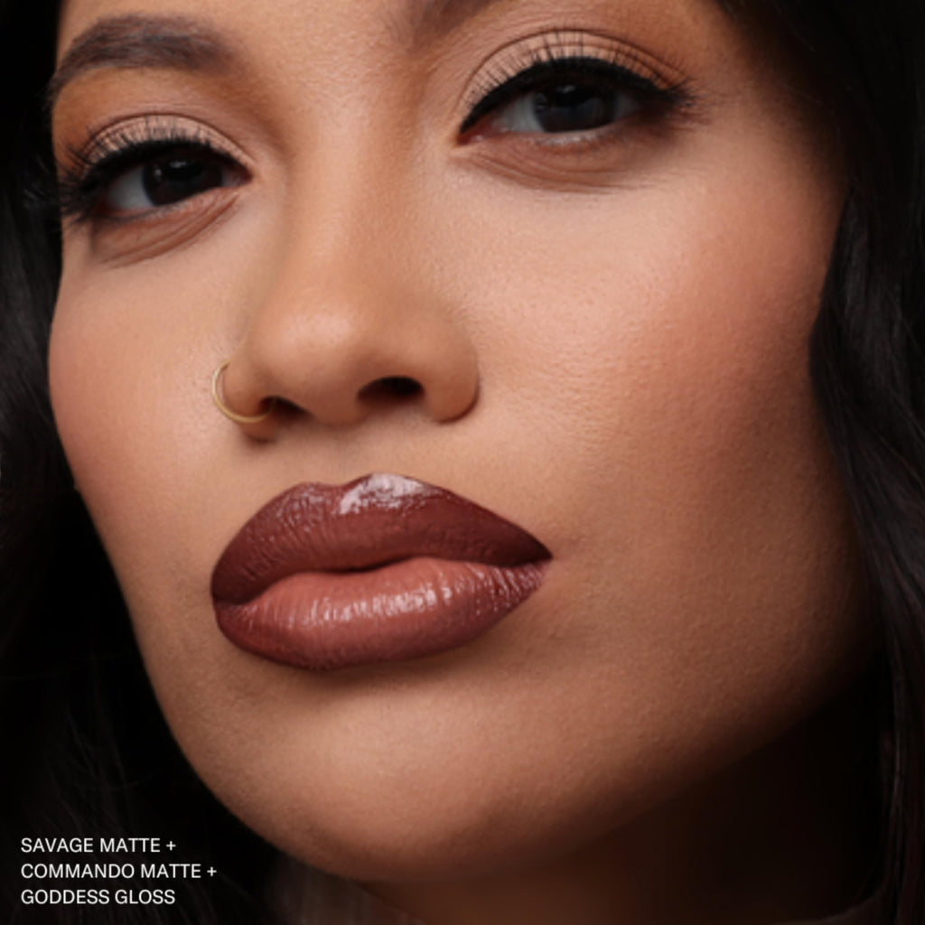The Lip Bar Commando Nonstop Liquid Matte Lipstick – Peachy Nude, Long-Wearing, High Pigment