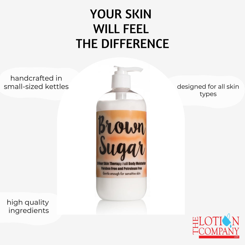 The Lotion Company 24 Hour Skin Therapy Lotion – Brown Sugar Gourmand, 16 oz, Made in USA