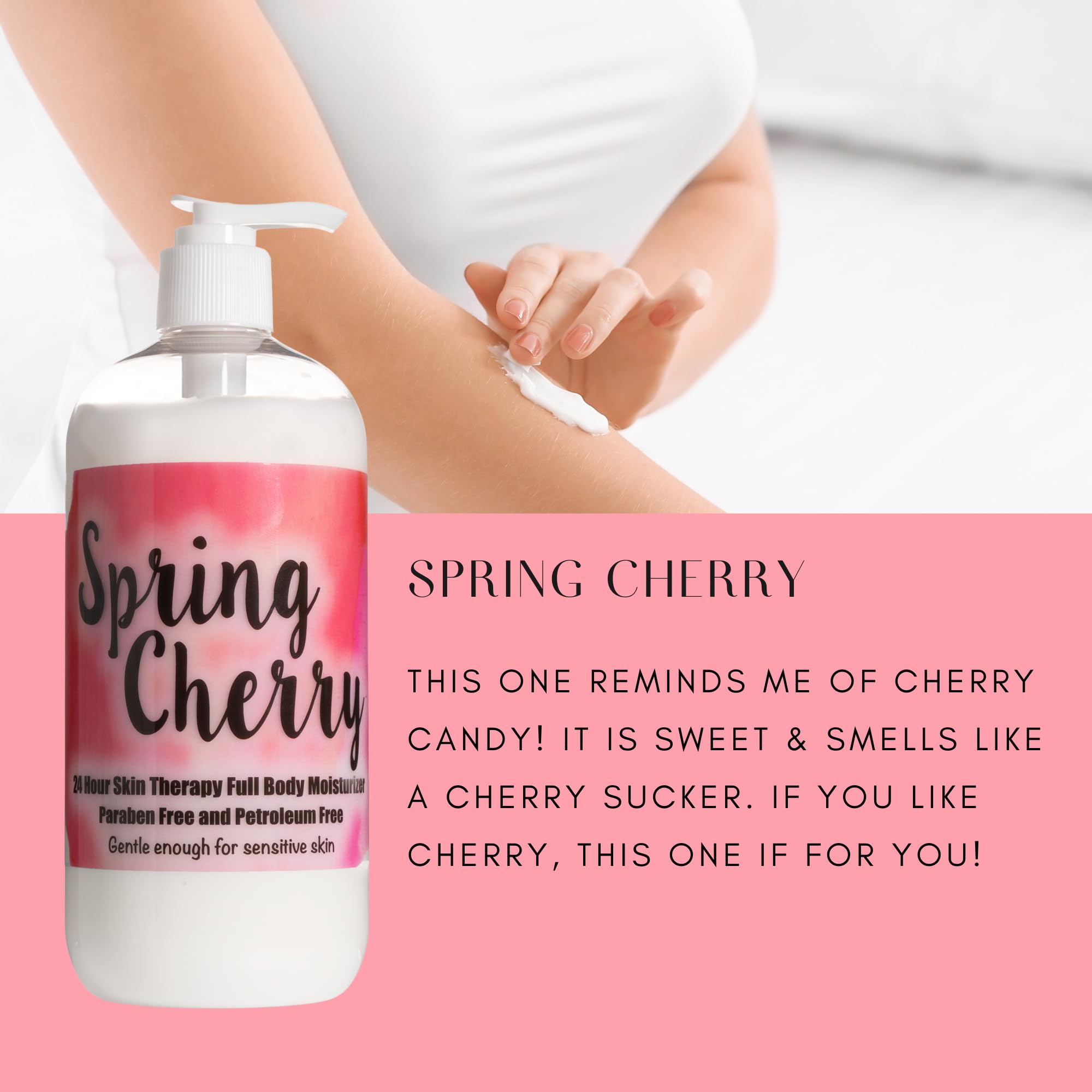 The Lotion Company 24 Hour Skin Therapy Lotion – Spring Cherry, 16 oz