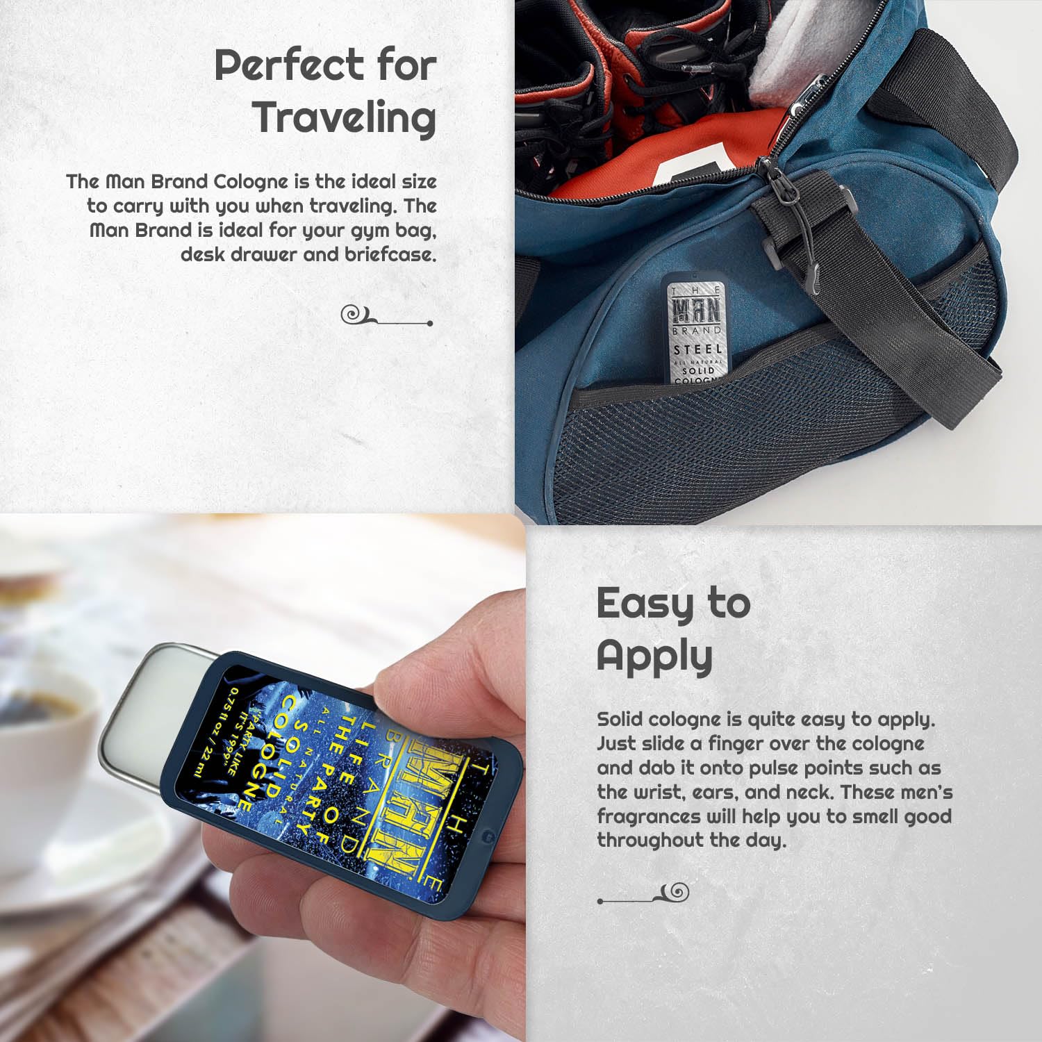 The Man Brand 7 Scent Solid Cologne Sampler Set – 0.75 oz Each
