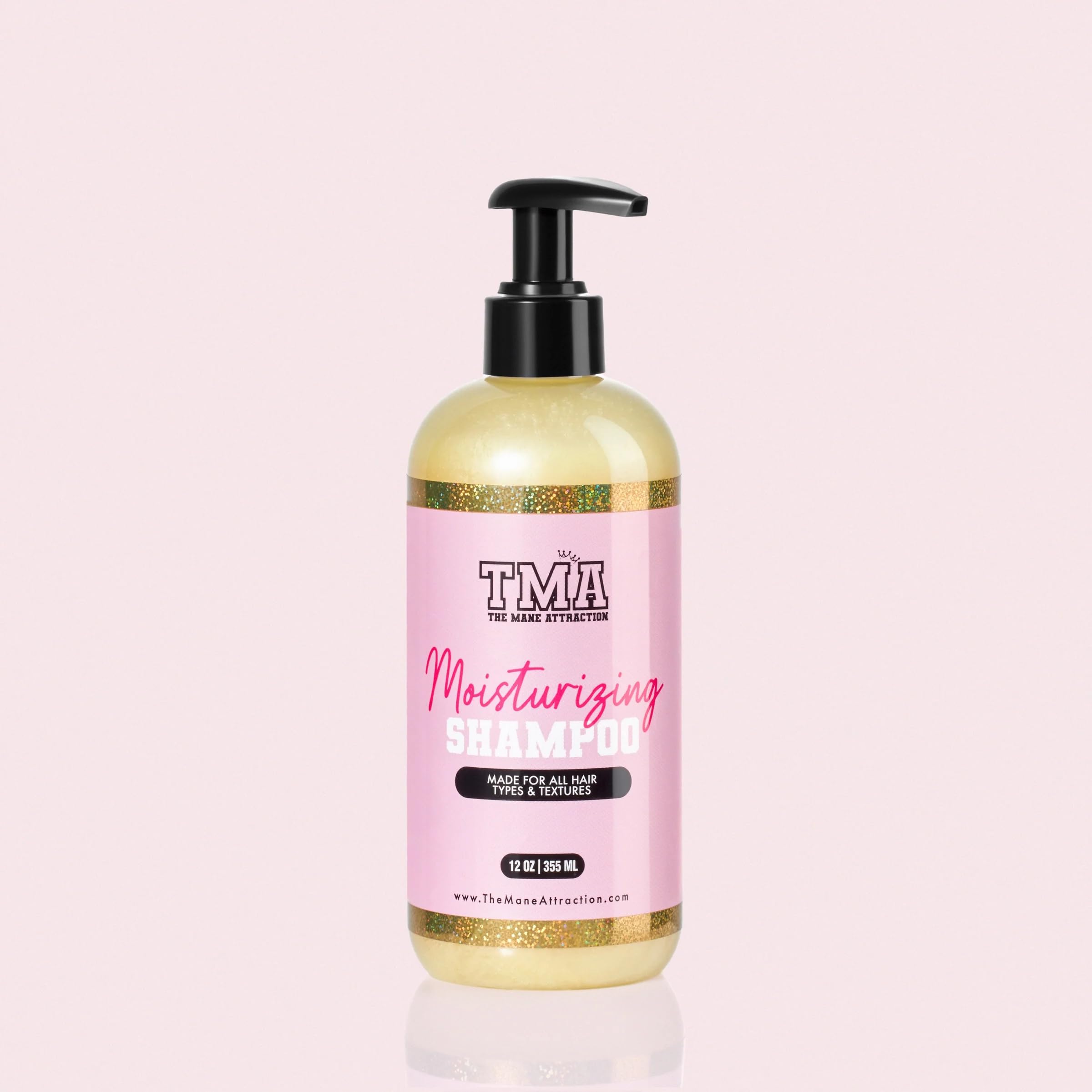 The Mane Attraction Moisturizing Shampoo – Hydrating, Sulfate-Free Cleanser for Curly & Natural Hair (12 oz)