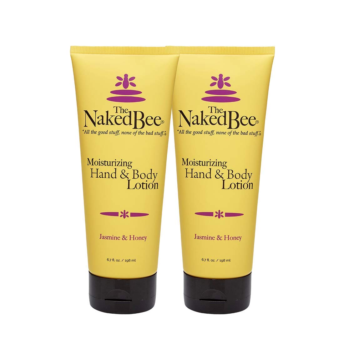 The Naked Bee Jasmine & Honey Moisturizing Hand & Body Lotion – 6.7 oz (2 Pack)