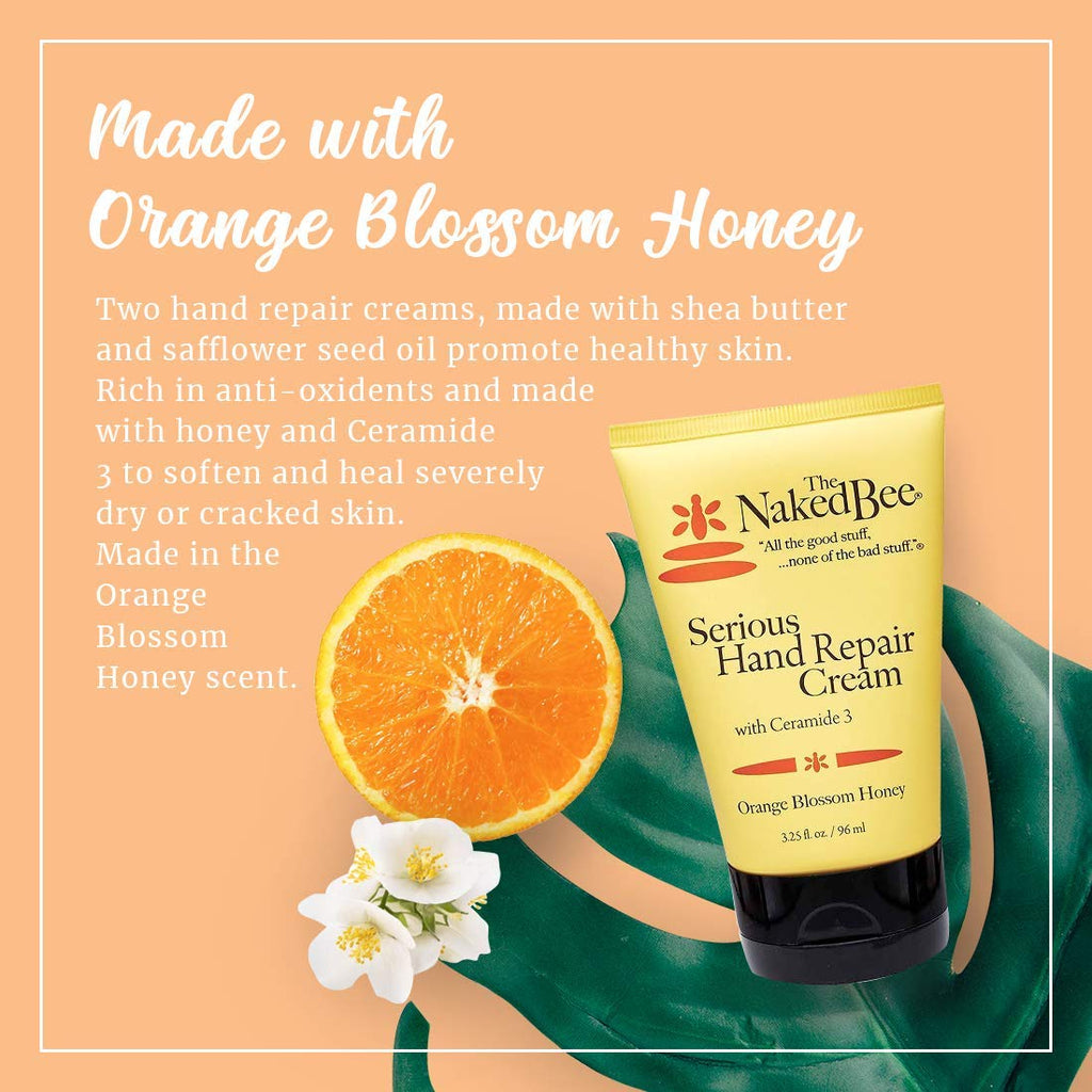 The Naked Bee Orange Blossom Honey with Ceramide 3 – Hand Repair Cream (2-Pack)