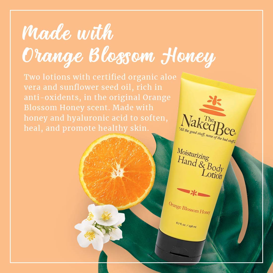 The Naked Bee Orange Blossom Honey Hand & Body Lotion 6.7oz – 2 Pack