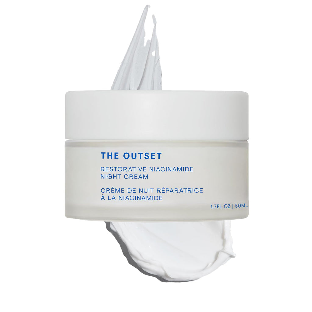 The Outset Niacinamide & Bakuchiol Night Cream | Hydrating Fragrance-Free Moisturizer for All Skin Types