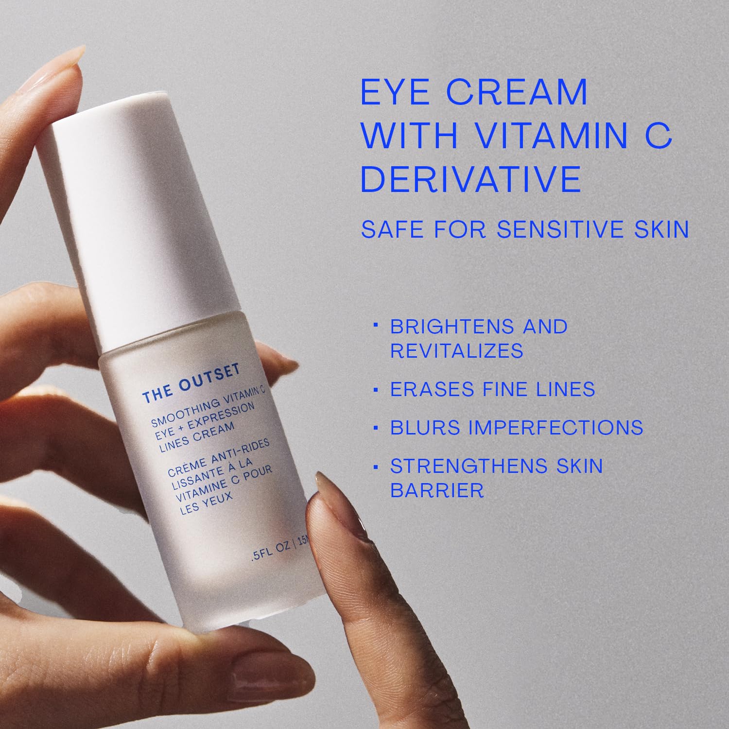 The Outset Vitamin C Eye Cream – Brightening, Hydrating & Gentle (0.5 fl oz)