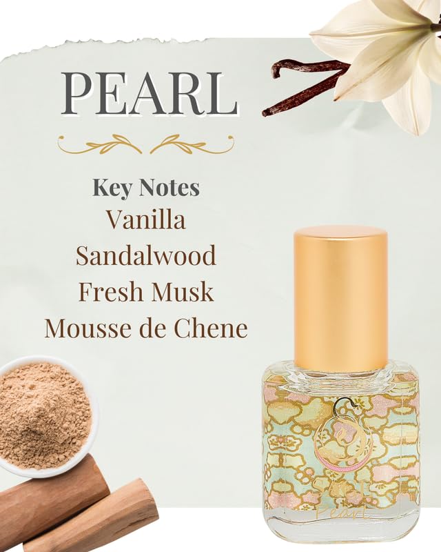 The Sage Lifestyle Pearl Roll-On Perfume Oil – Vanilla, Sandalwood & Musk, Travel Size