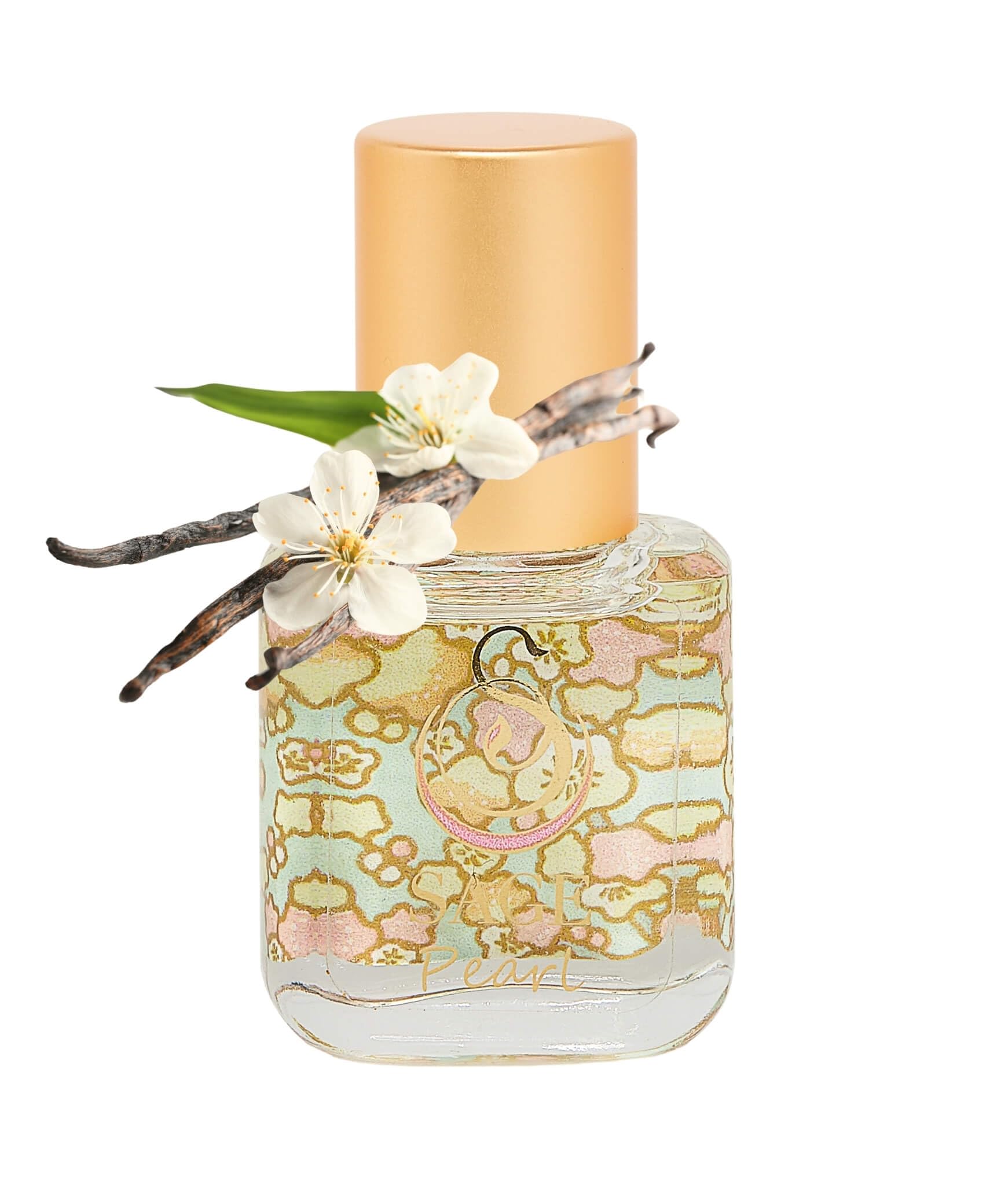 The Sage Lifestyle Pearl Roll-On Perfume Oil – Vanilla, Sandalwood & Musk, Travel Size