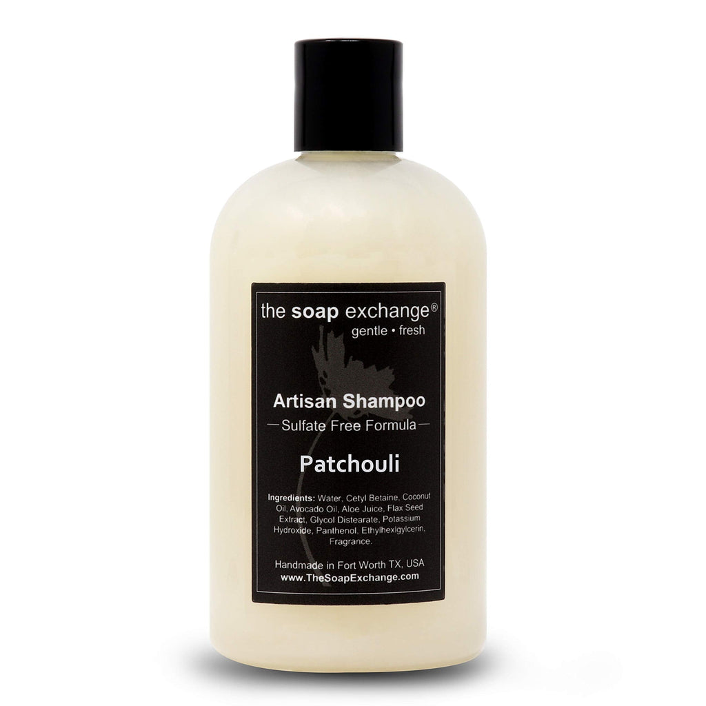 The Soap Exchange Hair Shampoo – Patchouli Scent, Handcrafted in USA 12 oz