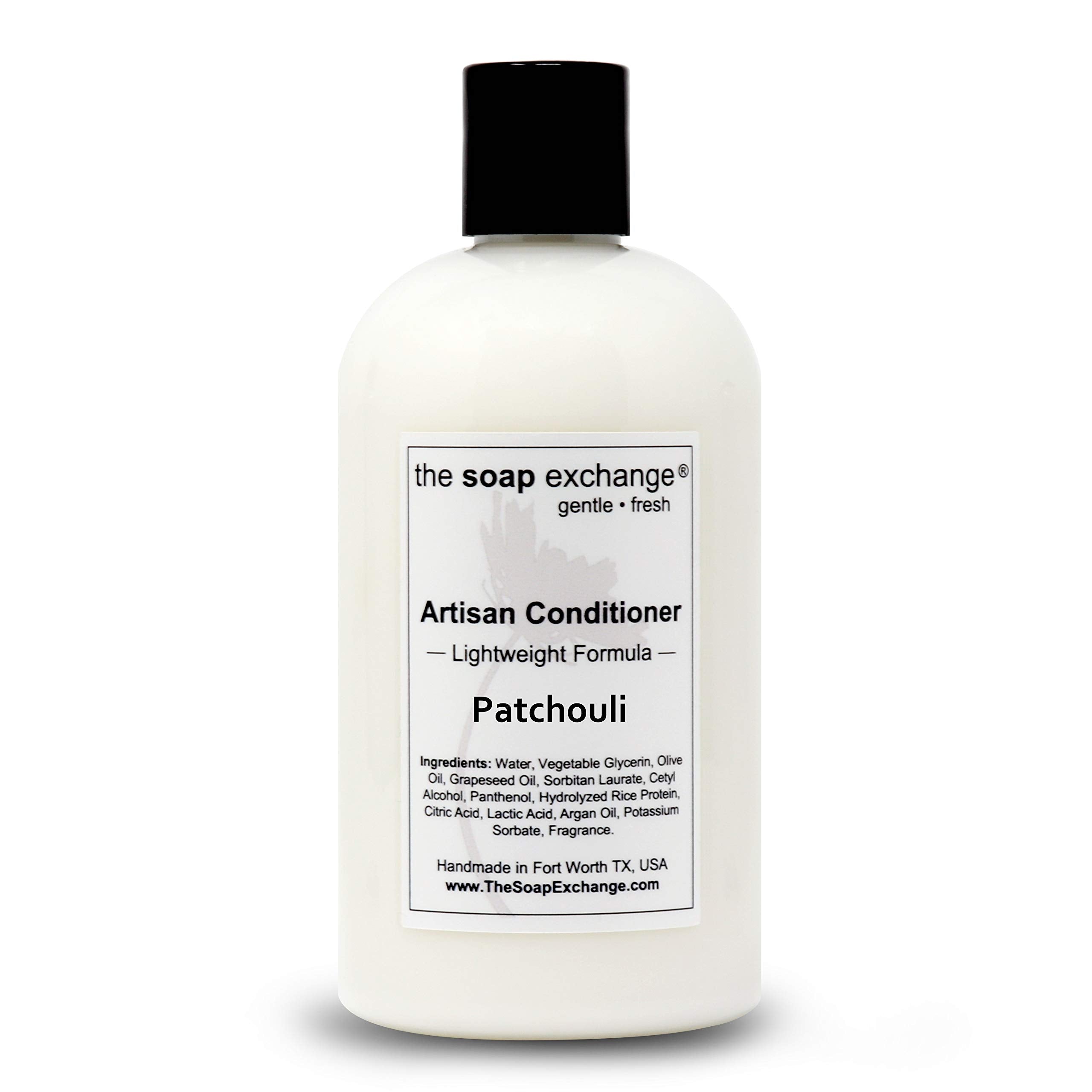 The Soap Exchange Hair Conditioner - Patchouli Scent | Handmade Argan Oil & Rice Protein, 12 oz