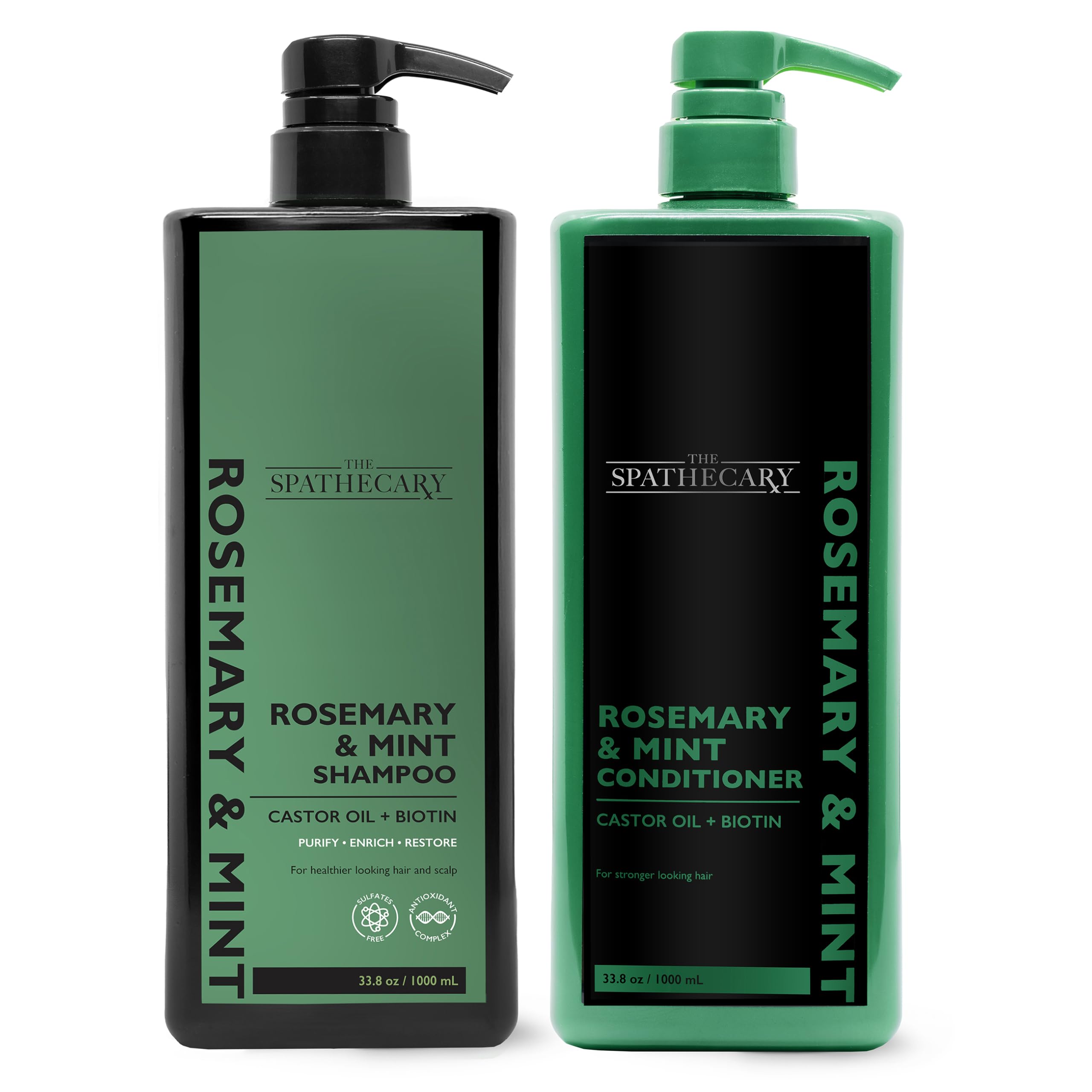 THE SPATHECARY Rosemary & Mint Shampoo & Conditioner Duo – 33.8 oz