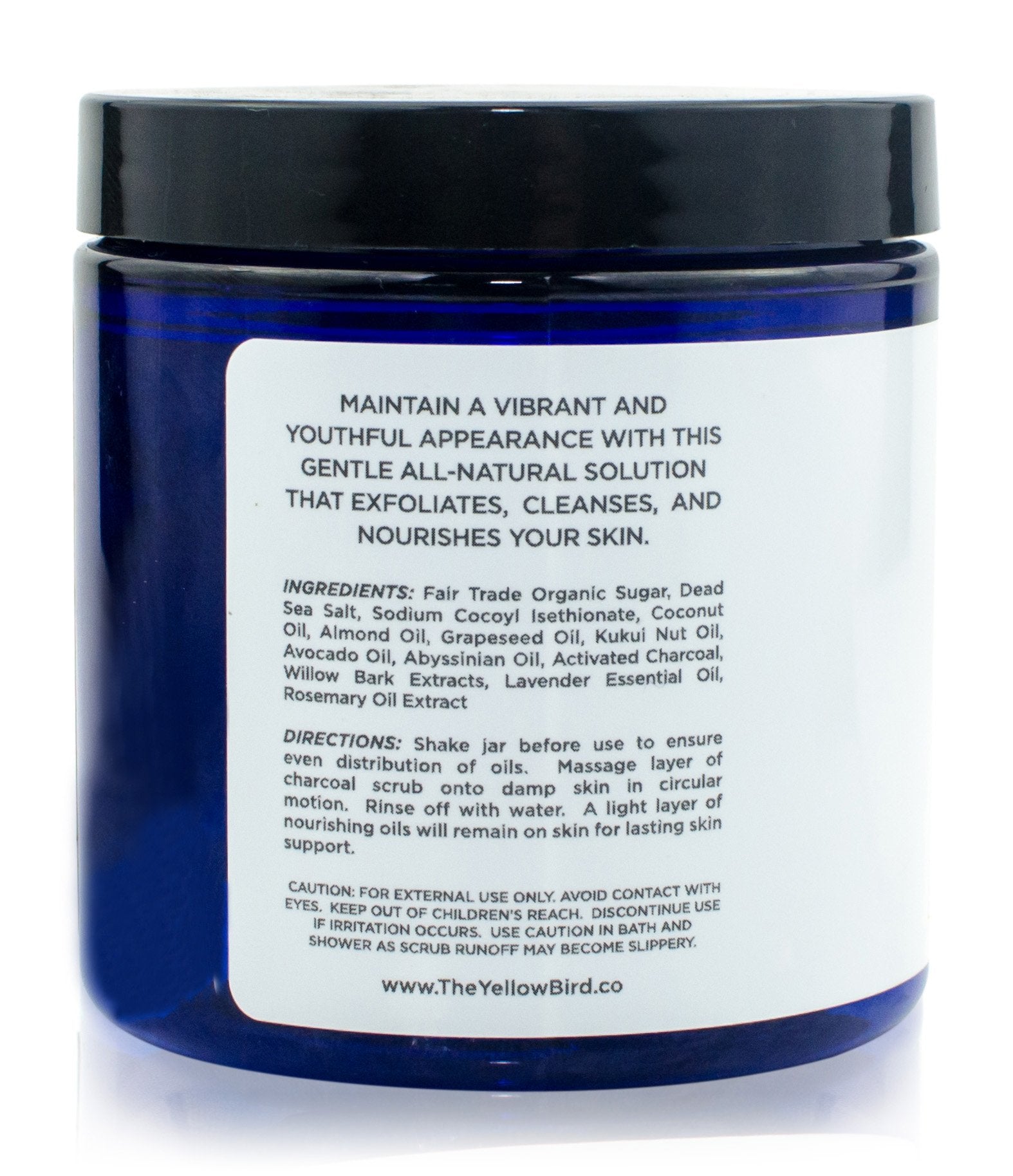 The Yellow Bird Activated Charcoal Scrub – Face & Body Exfoliant for Smooth Skin