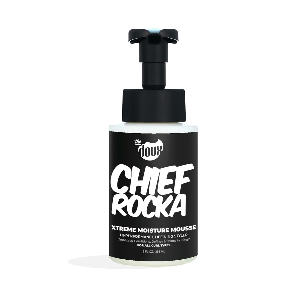 Chief Rocka Xtreme Moisture Mousse for Curly Hair by The Doux – Hold, Frizz Control & Shine (8oz)