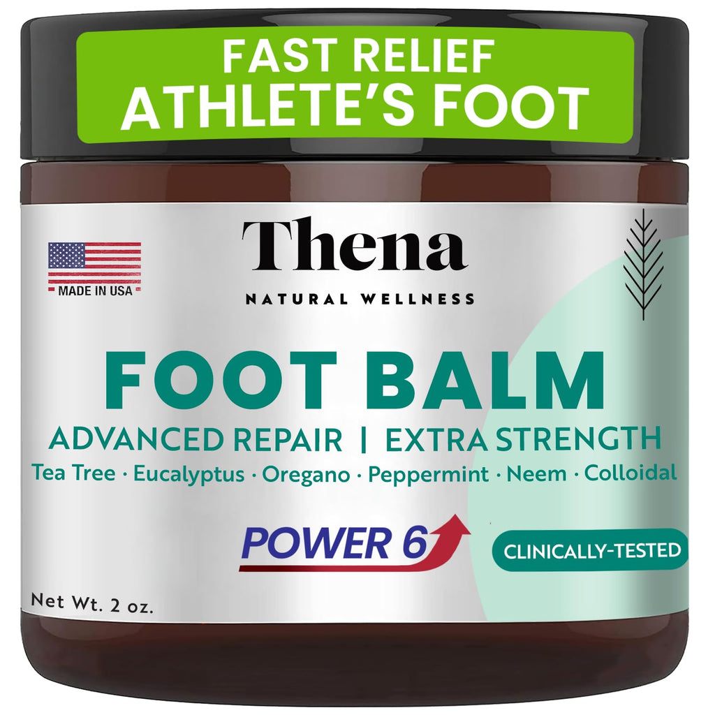 Thena Athletes Foot Cream Extra Strength Herbal Relief – Tea Tree, Neem & Menthol | THENA Natural Wellness