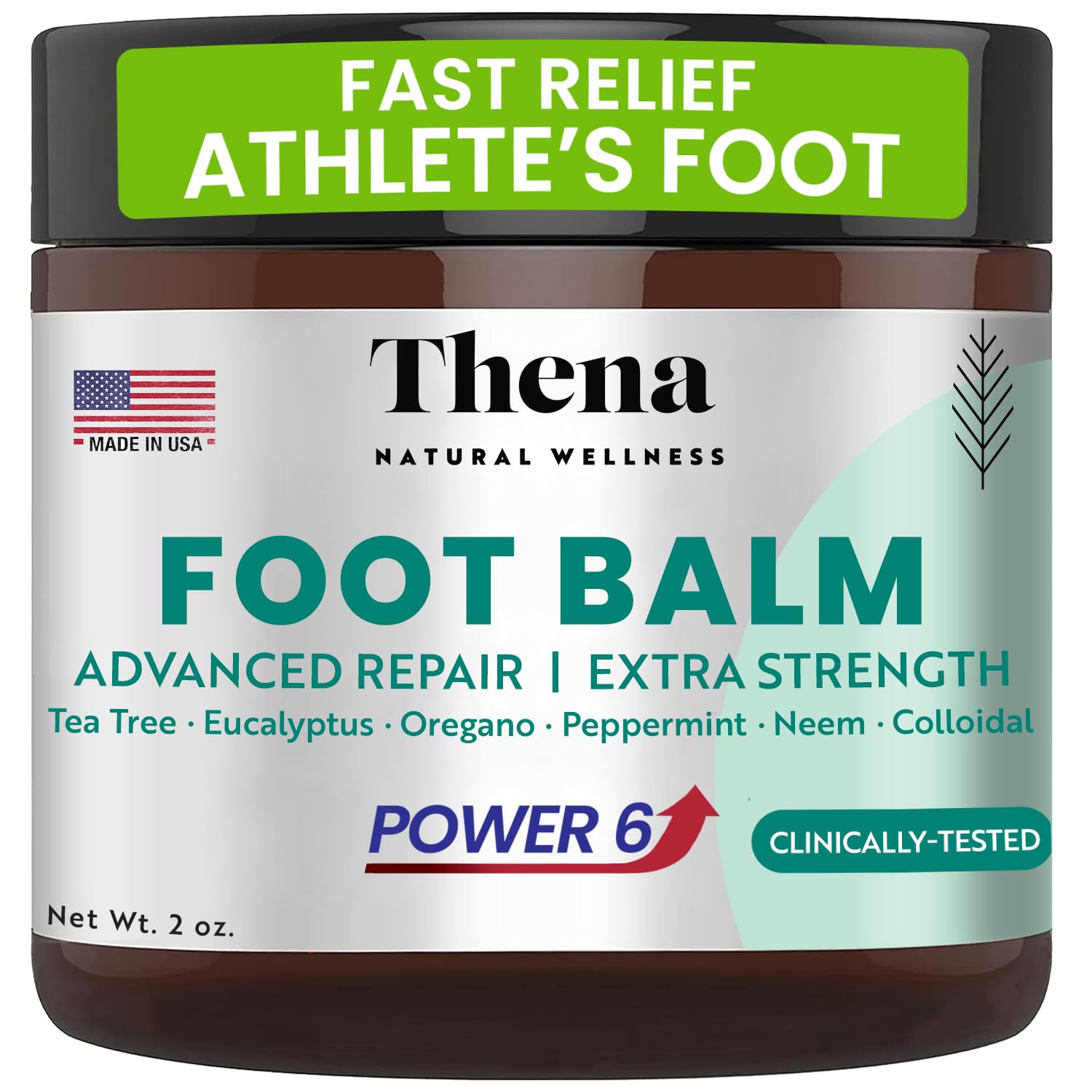 Thena Athletes Foot Cream Extra Strength Herbal Relief – Tea Tree, Neem & Menthol | THENA Natural Wellness